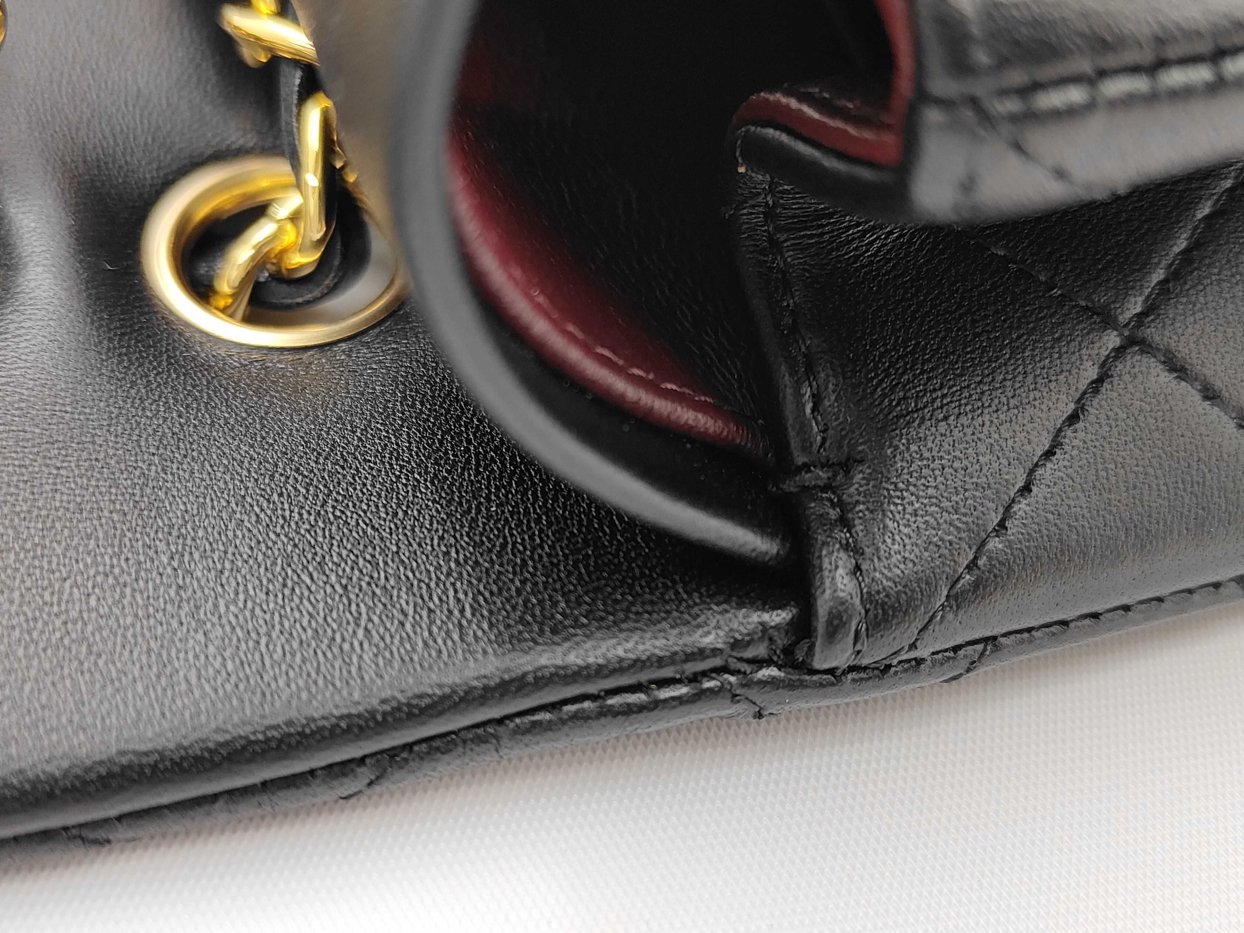 Matelassé 25 Double Flap Lambskin Black Chain Shoulder Bag — view 8