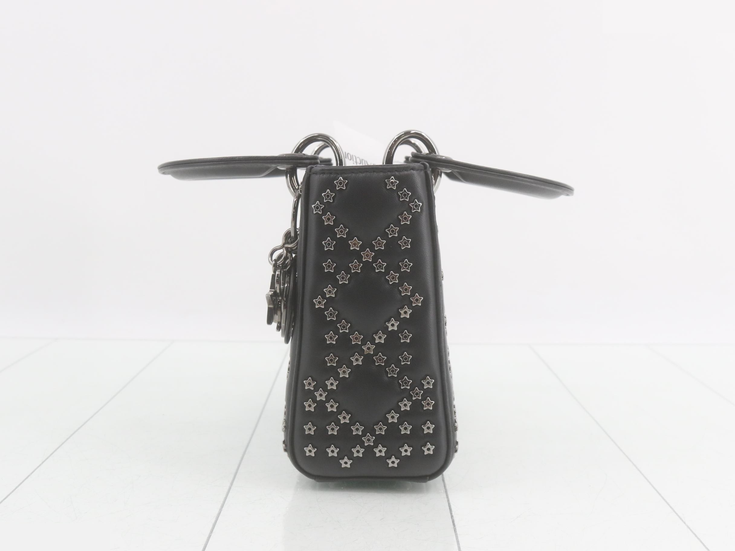 Lady Dior Lambskin Star Studded 2-Way Handbag — view 3