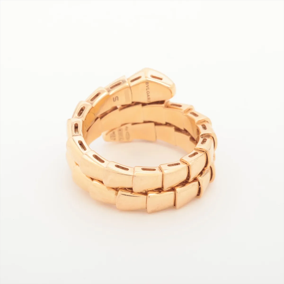 Serpenti Viper Diamond Ring 750 (PG) 9.4g S TFM7ZZ Distortion — view 2
