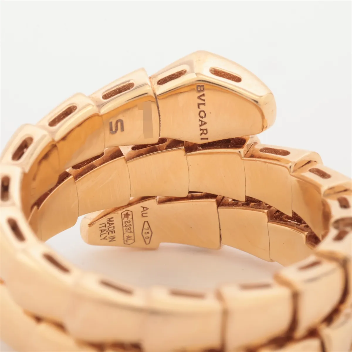 Serpenti Viper Diamond Ring 750 (PG) 9.4g S TFM7ZZ Distortion — view 3