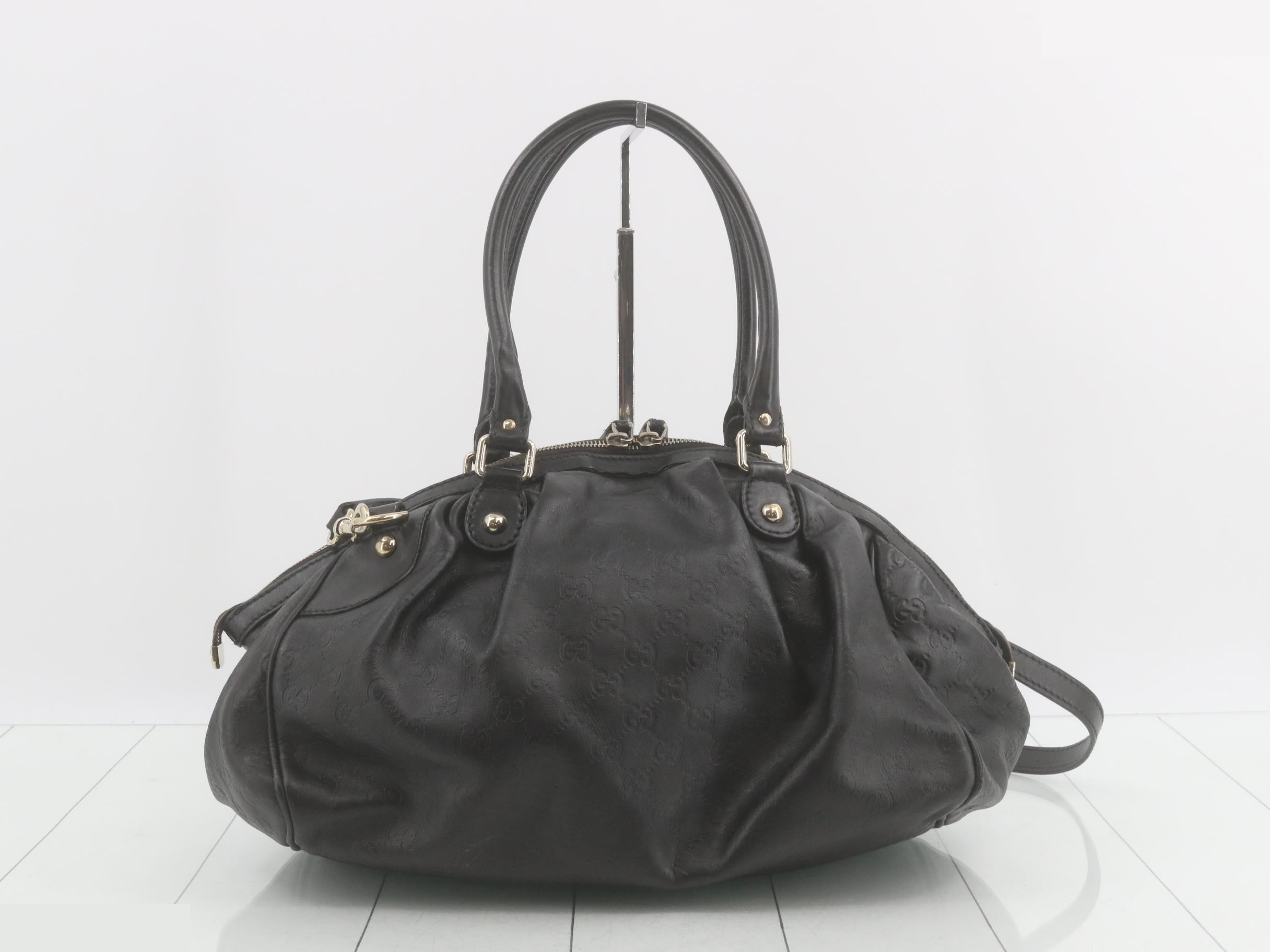 Sukey Diamante Leather Black Shoulder Bag — view 2
