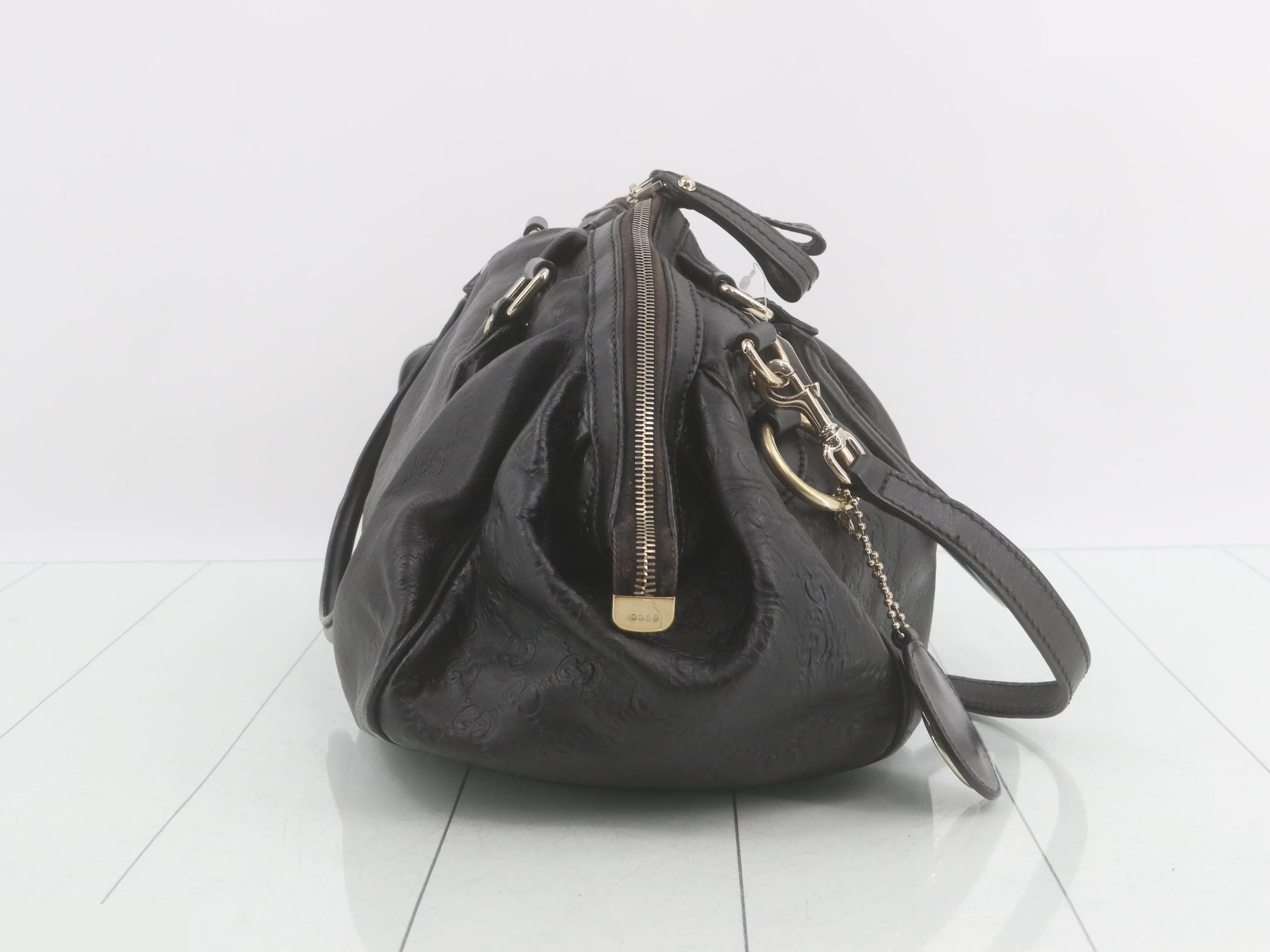 Sukey Diamante Leather Black Shoulder Bag — view 4