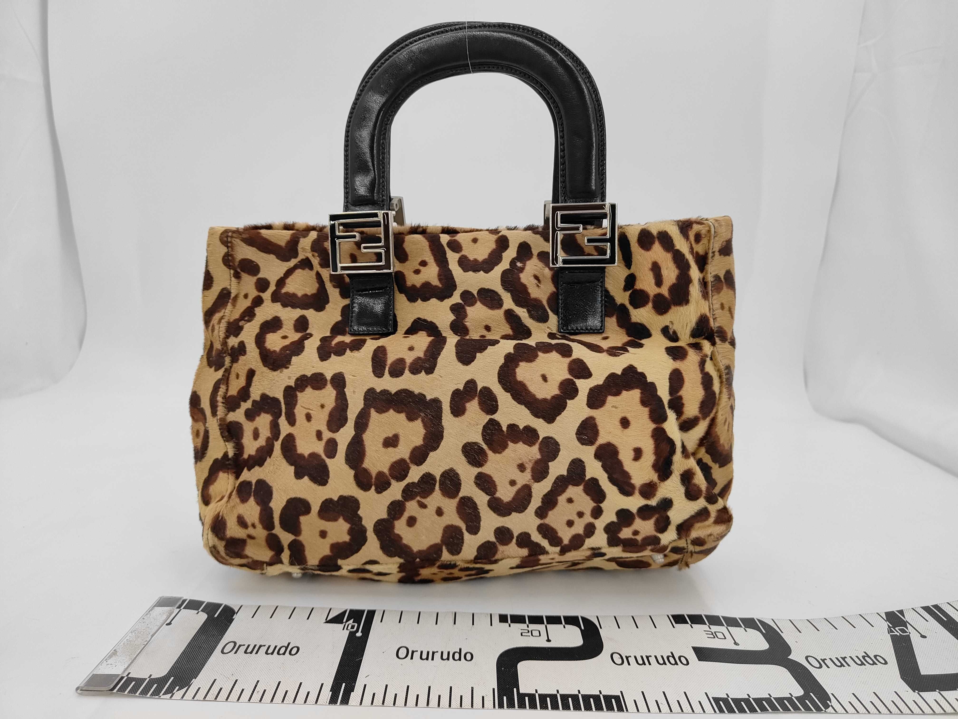 Calfskin Handbag with FF Pattern — view 2