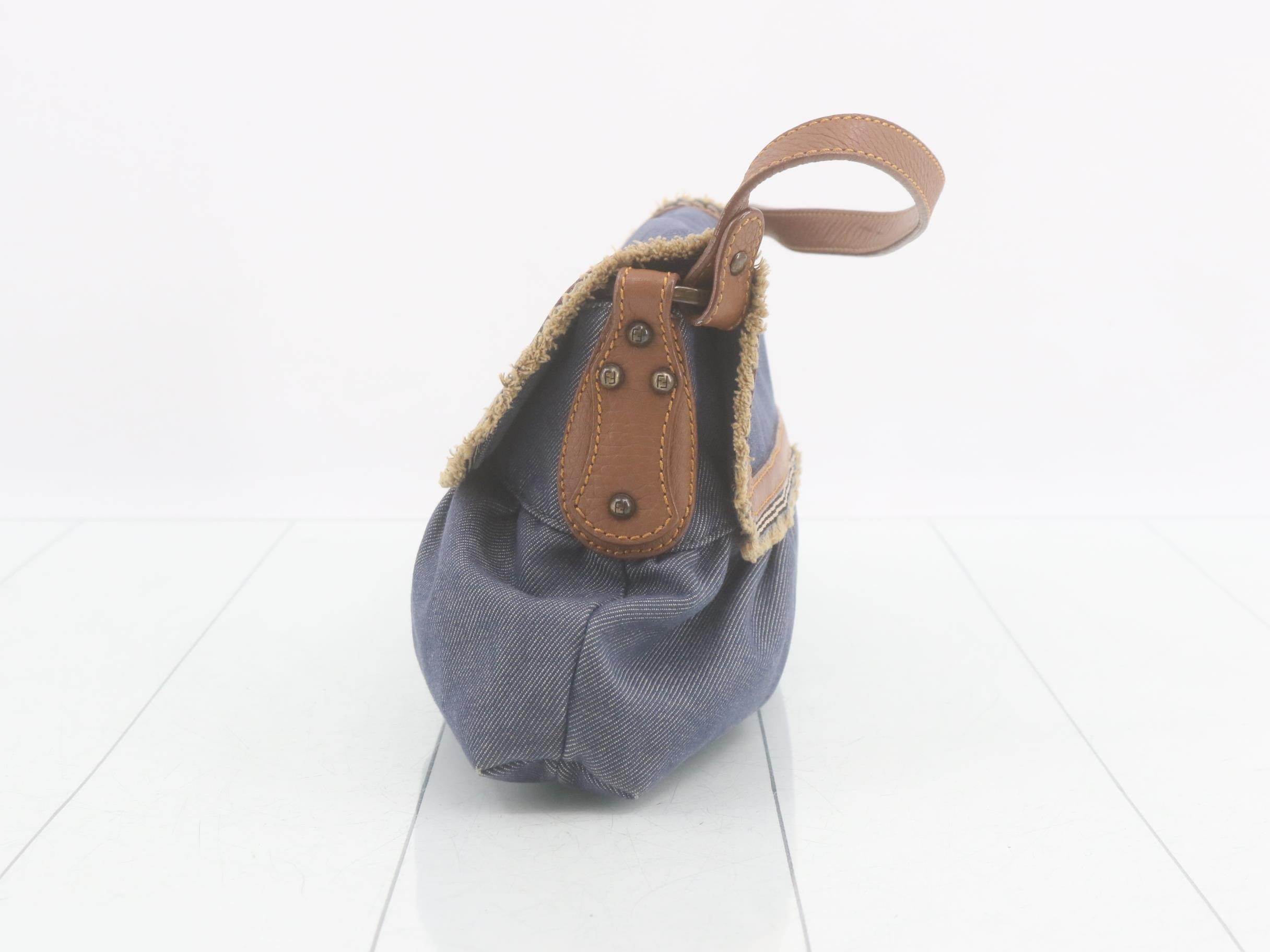 Denim semi-shoulder bag — view 3