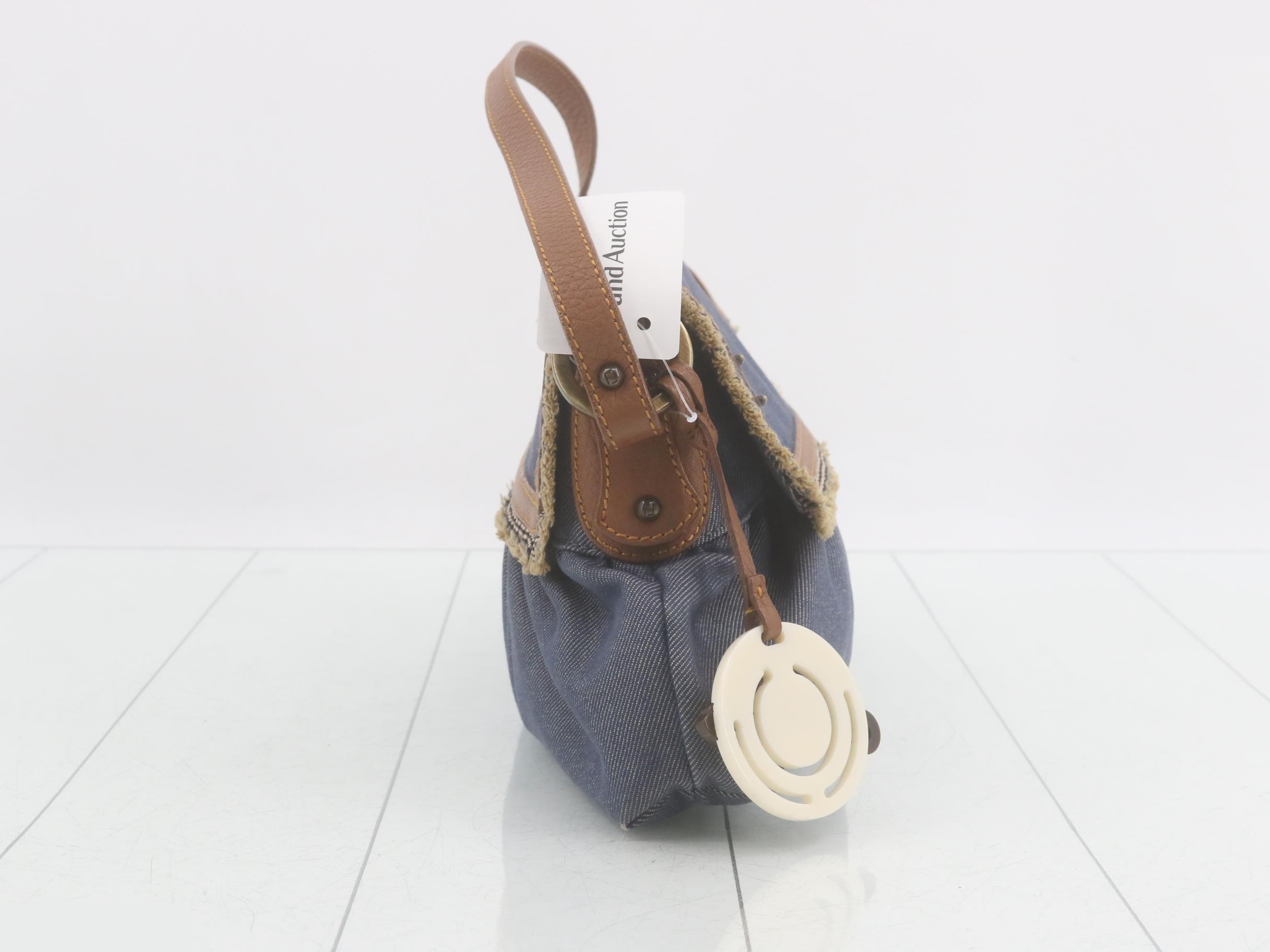 Denim semi-shoulder bag — view 4