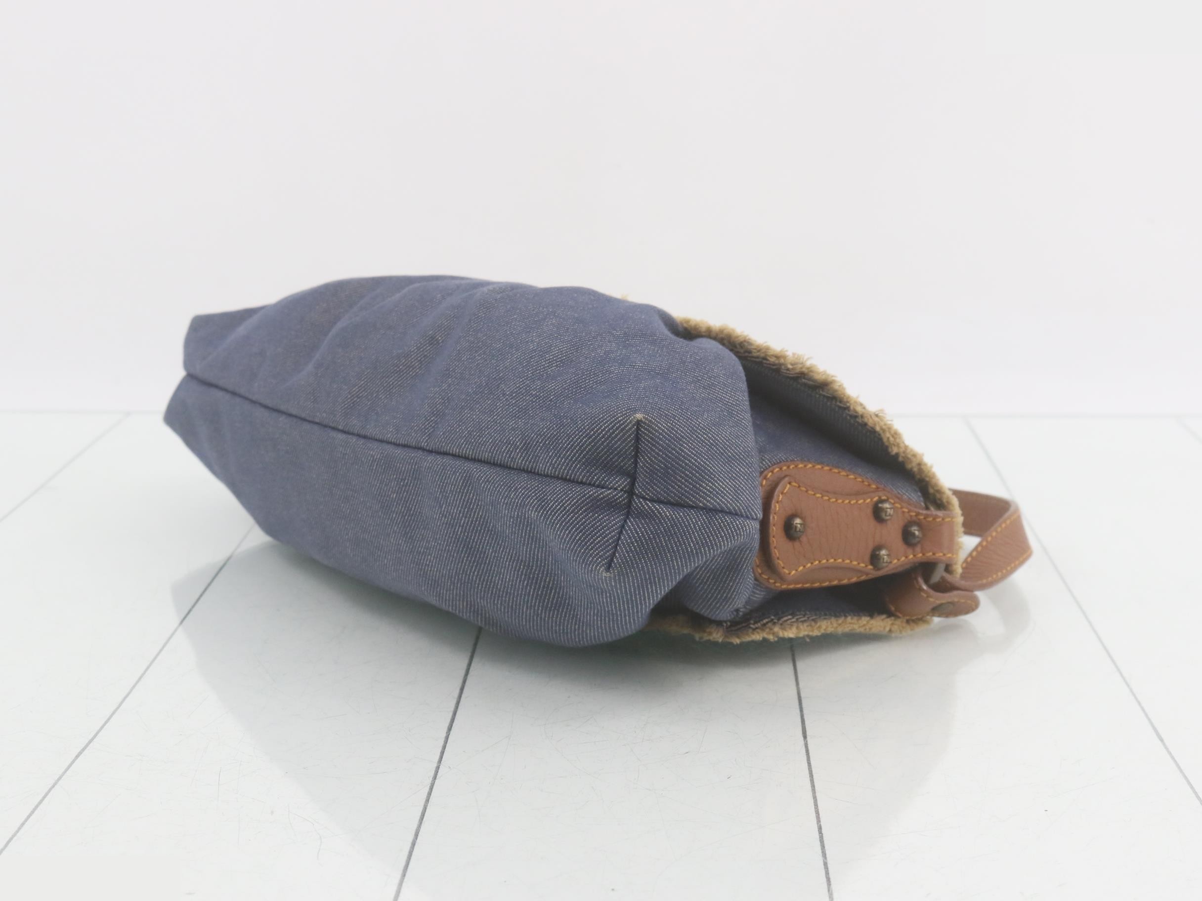 Denim semi-shoulder bag — view 6