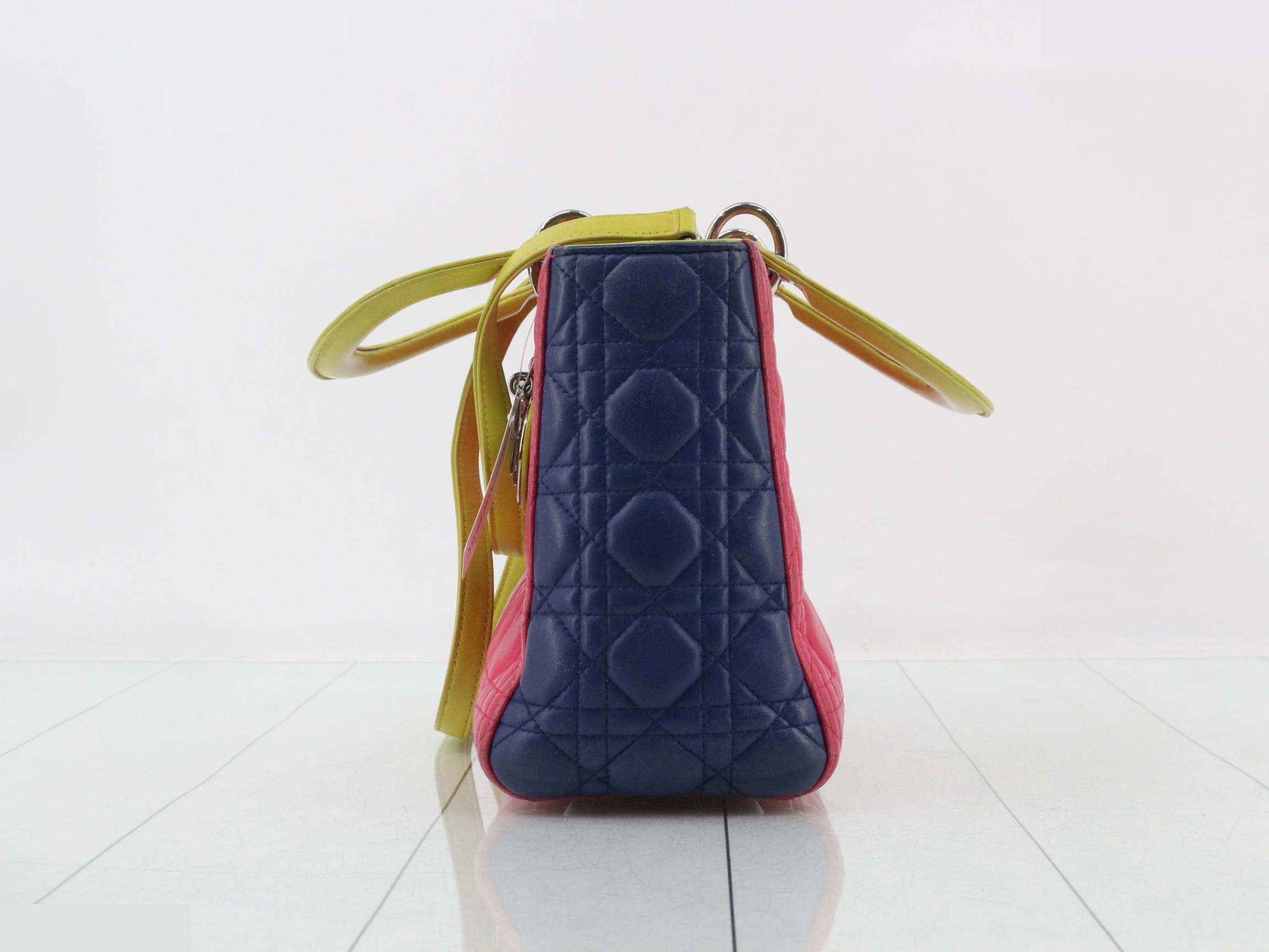 Lady Dior Cannage Lambskin 2-Way Shoulder/Handbag — view 3