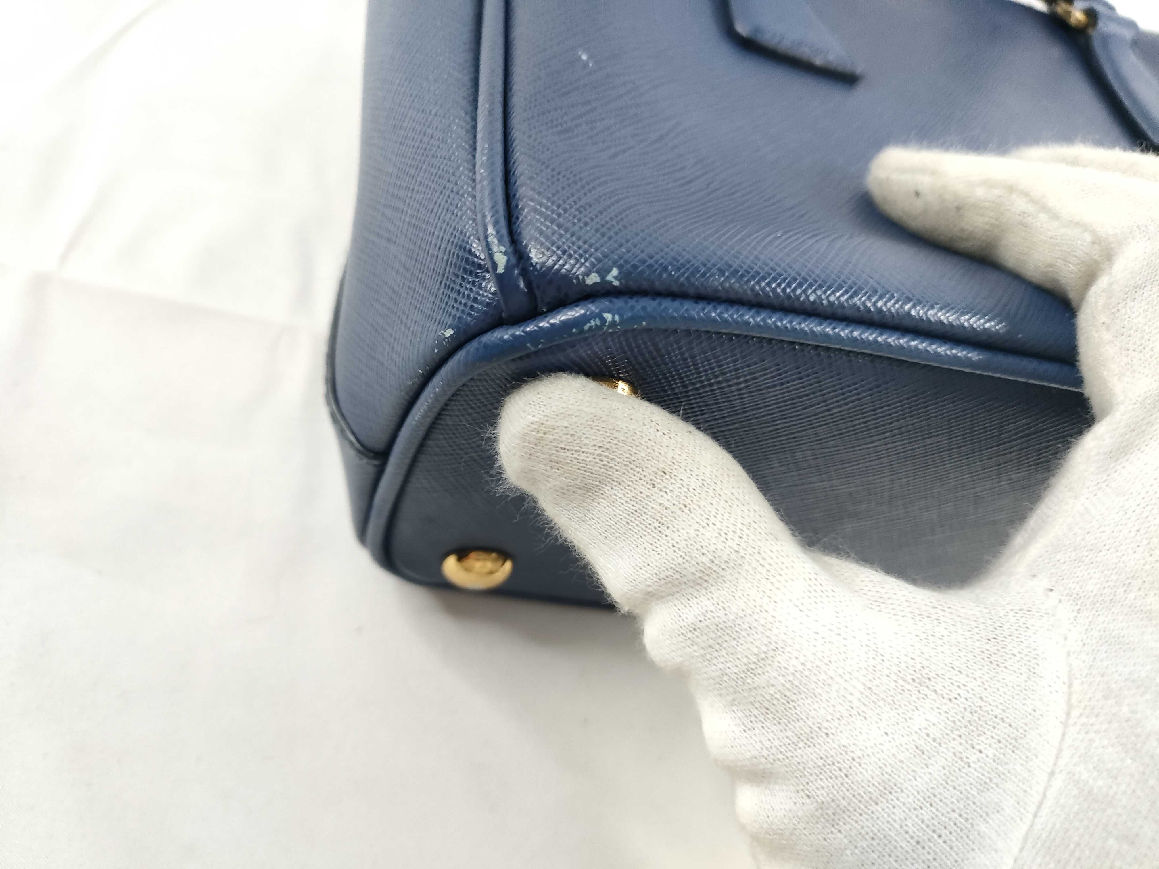 Galleria Handbag, Leather, Blue, 2-Way Handbag — view 3