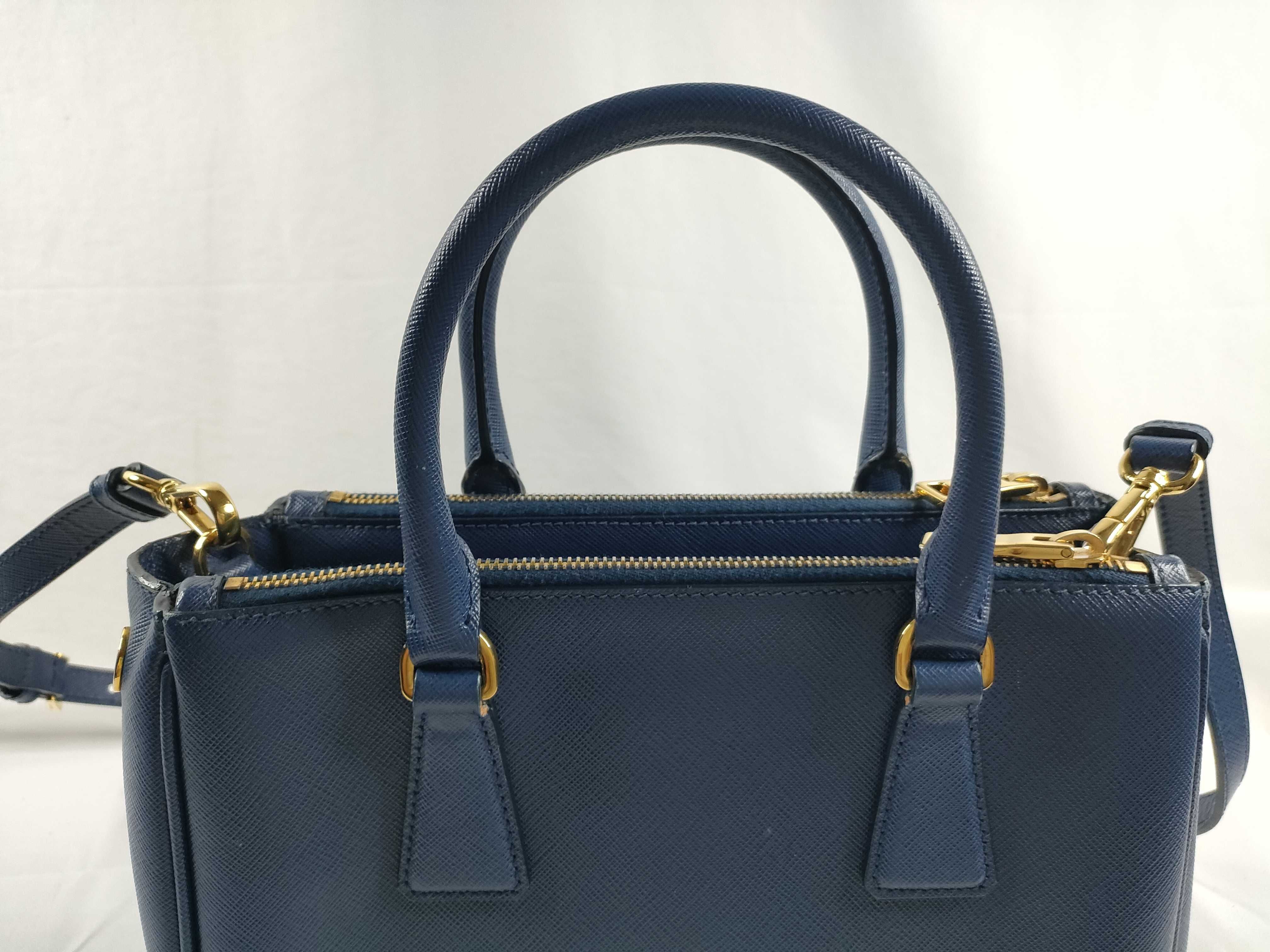 Galleria Handbag, Leather, Blue, 2-Way Handbag — view 6