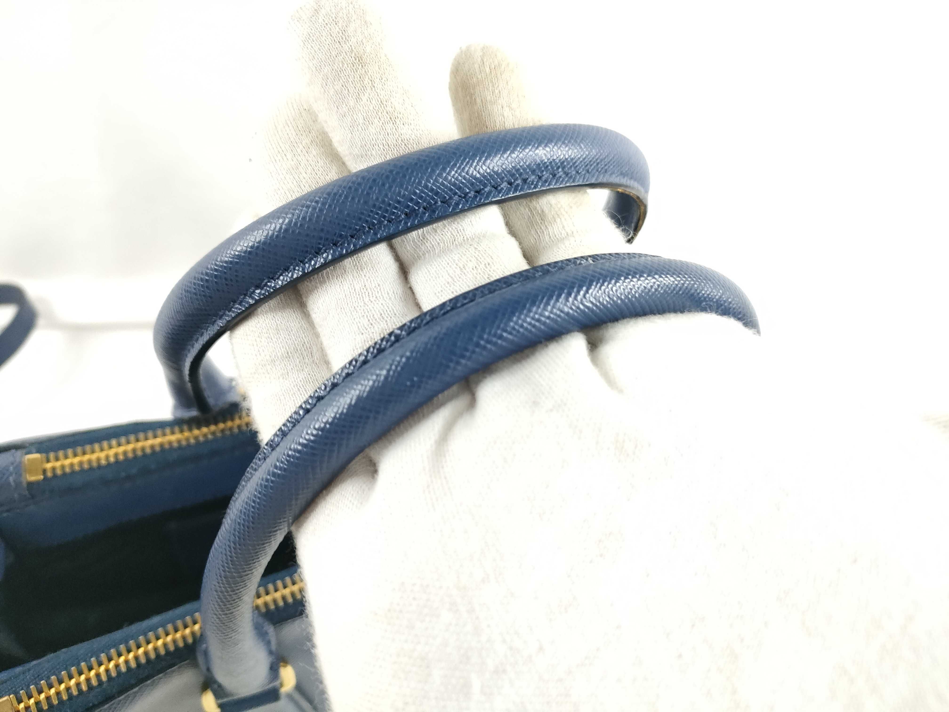 Galleria Handbag, Leather, Blue, 2-Way Handbag — view 7