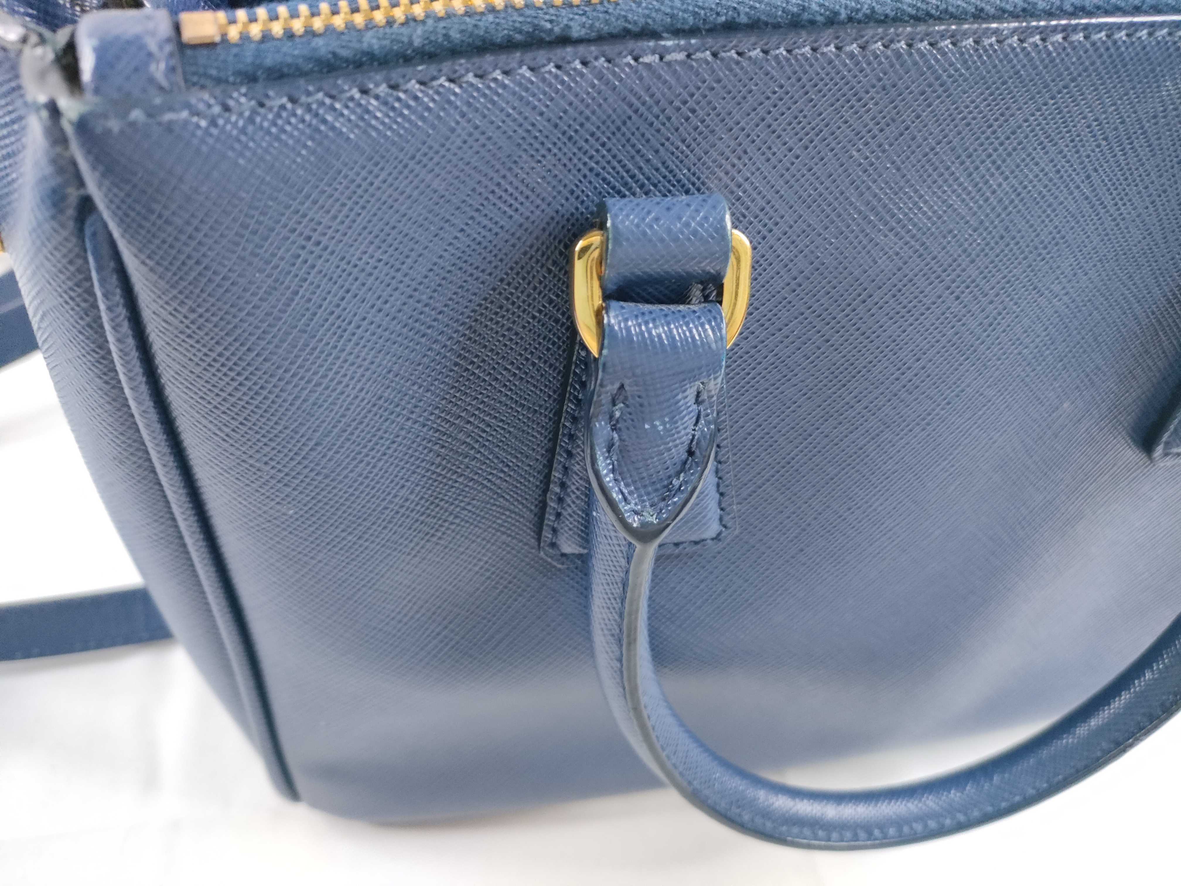 Galleria Handbag, Leather, Blue, 2-Way Handbag — view 8