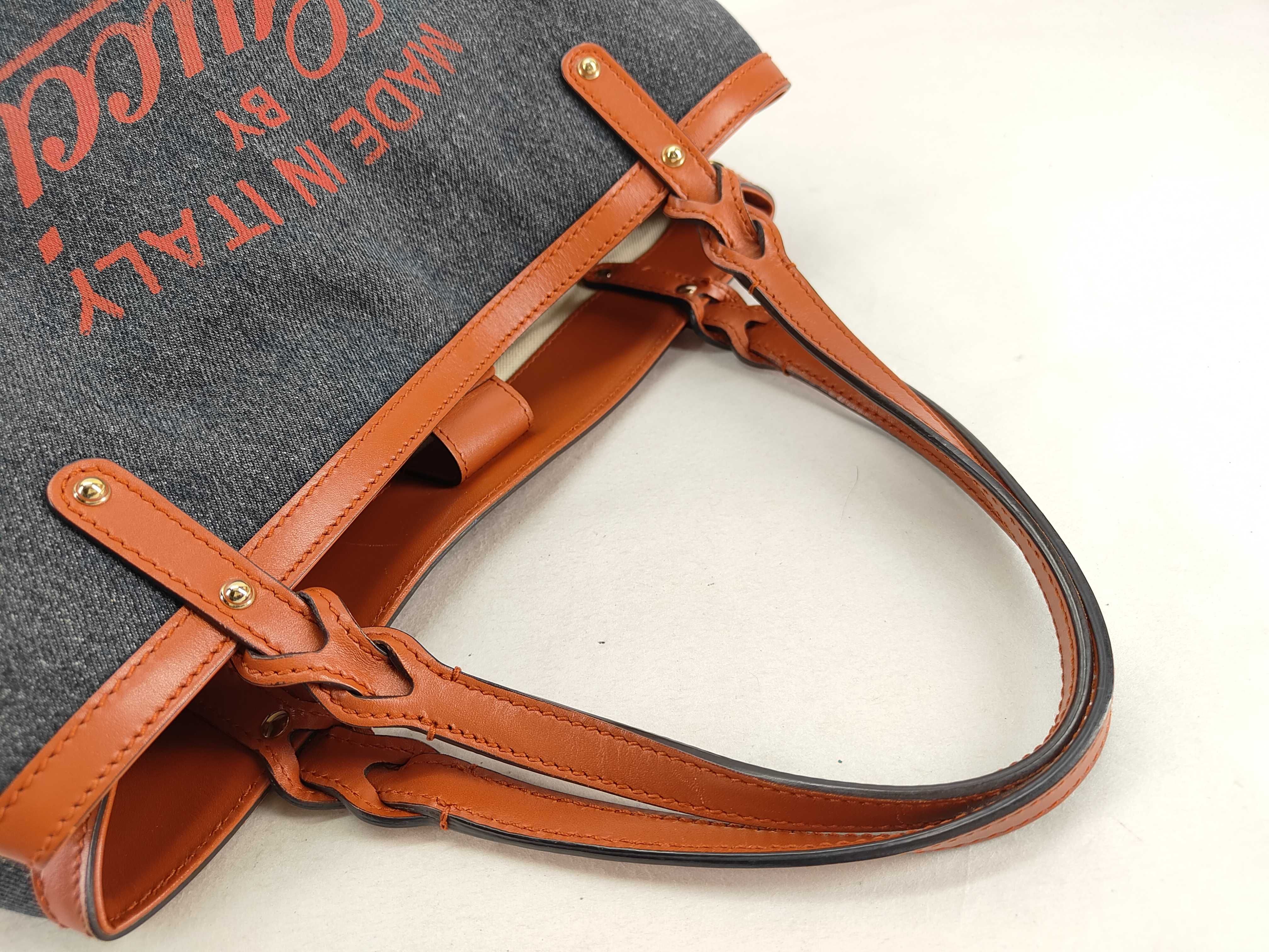 Denim Tote Bag with Logo Print — view 4