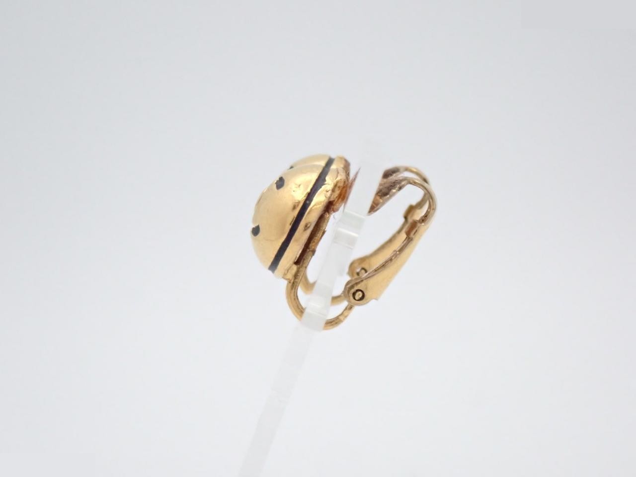 Coco Mark Round Earrings, GP Gold Color, 205 — view 3