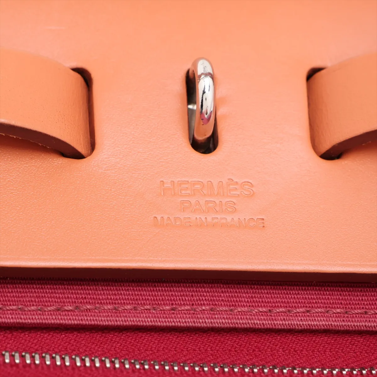 Herbag Zip PM Toile Officier x Vache Hunter Red x Brown Silver Hardware R:2014 — view 11