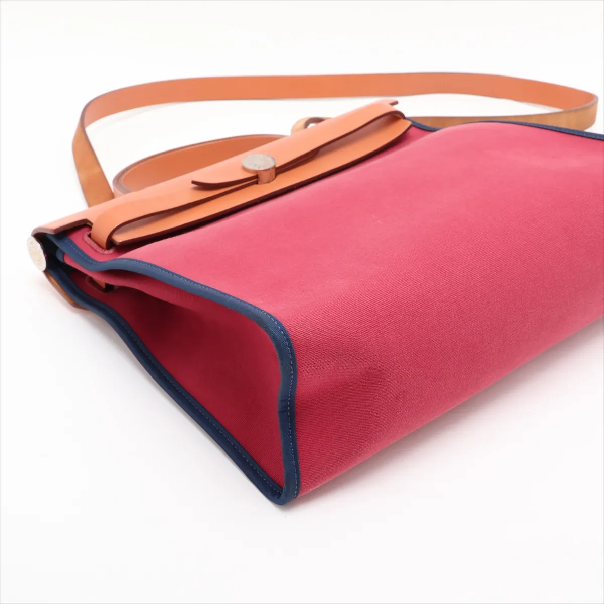 Herbag Zip PM Toile Officier x Vache Hunter Red x Brown Silver Hardware R:2014 — view 4