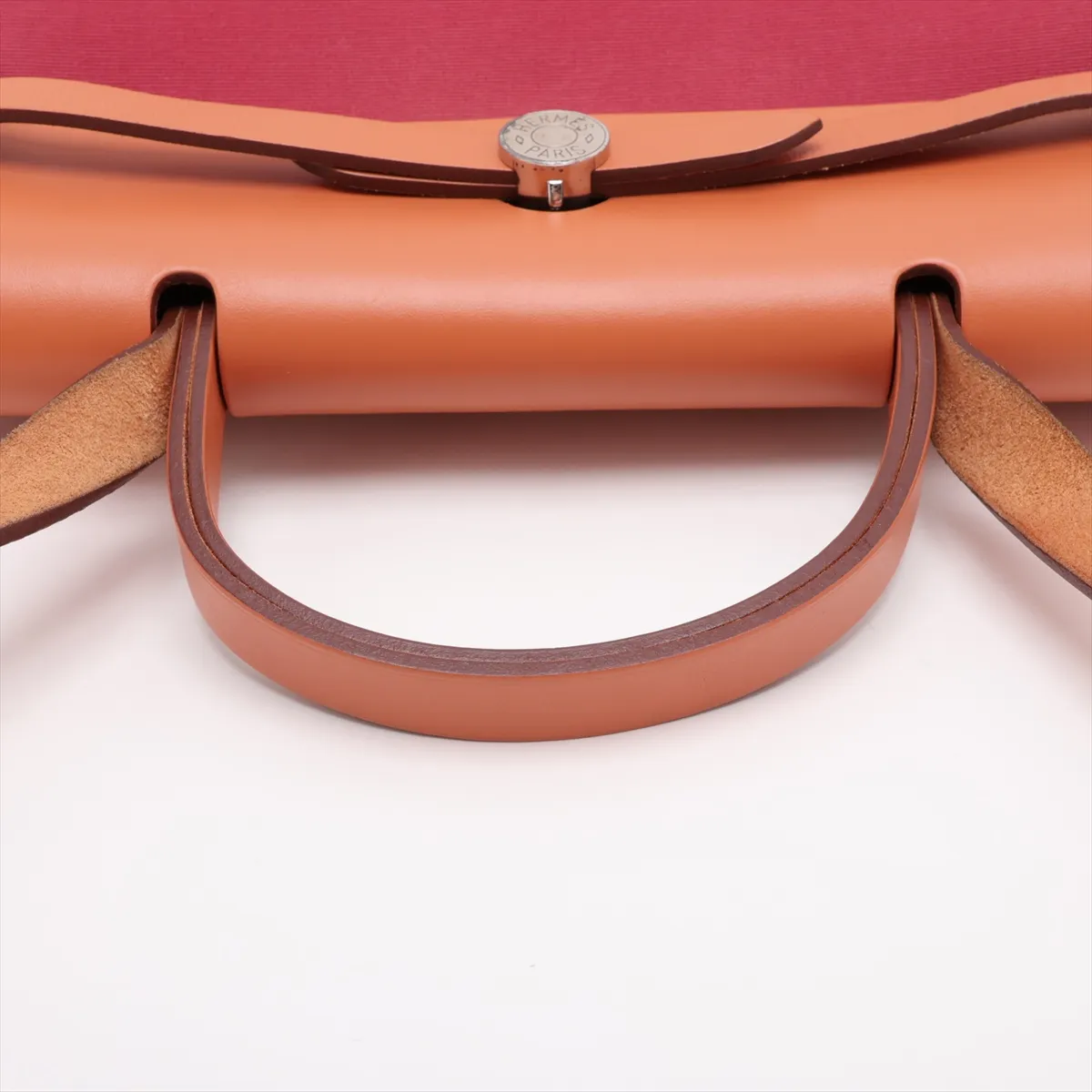 Herbag Zip PM Toile Officier x Vache Hunter Red x Brown Silver Hardware R:2014 — view 5