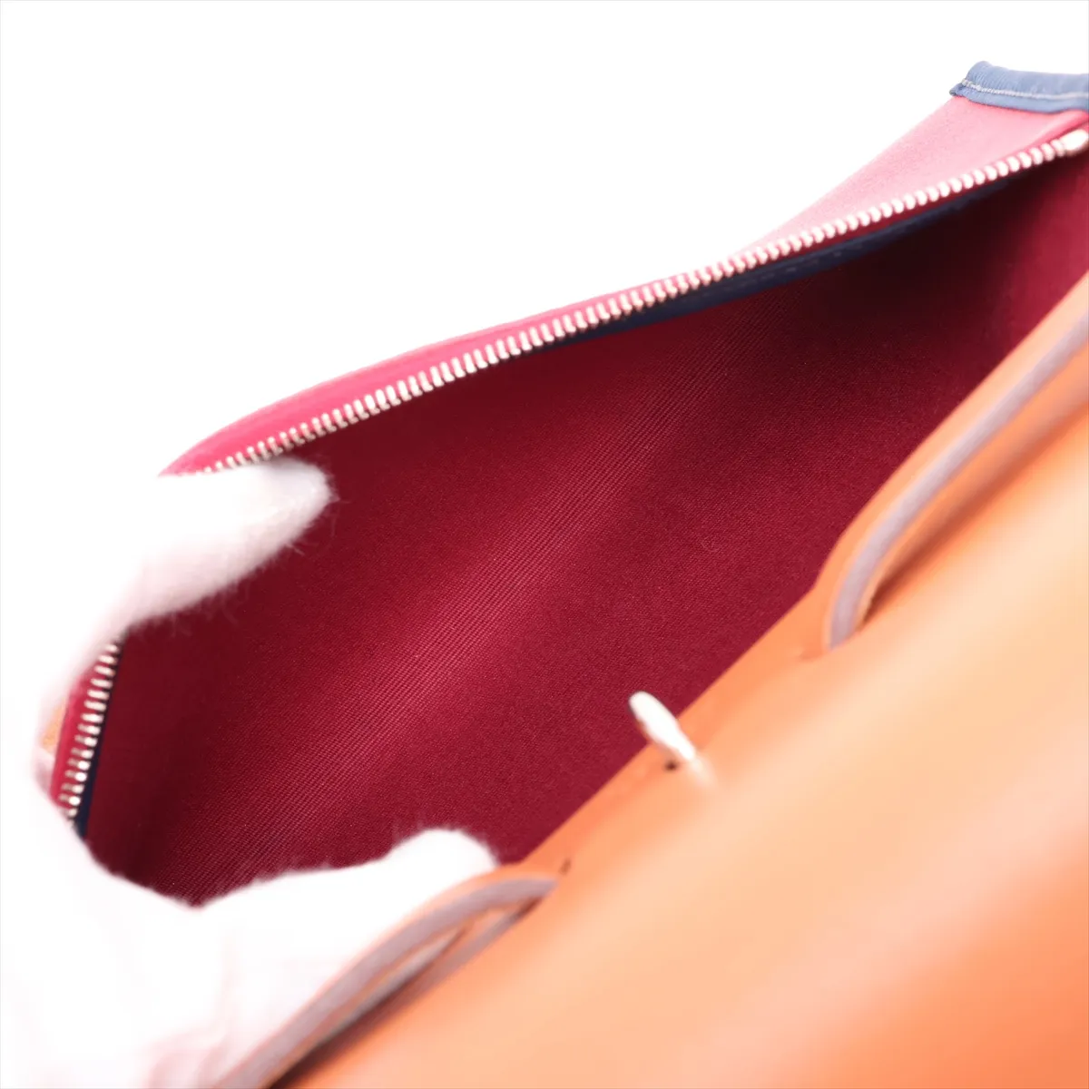 Herbag Zip PM Toile Officier x Vache Hunter Red x Brown Silver Hardware R:2014 — view 9