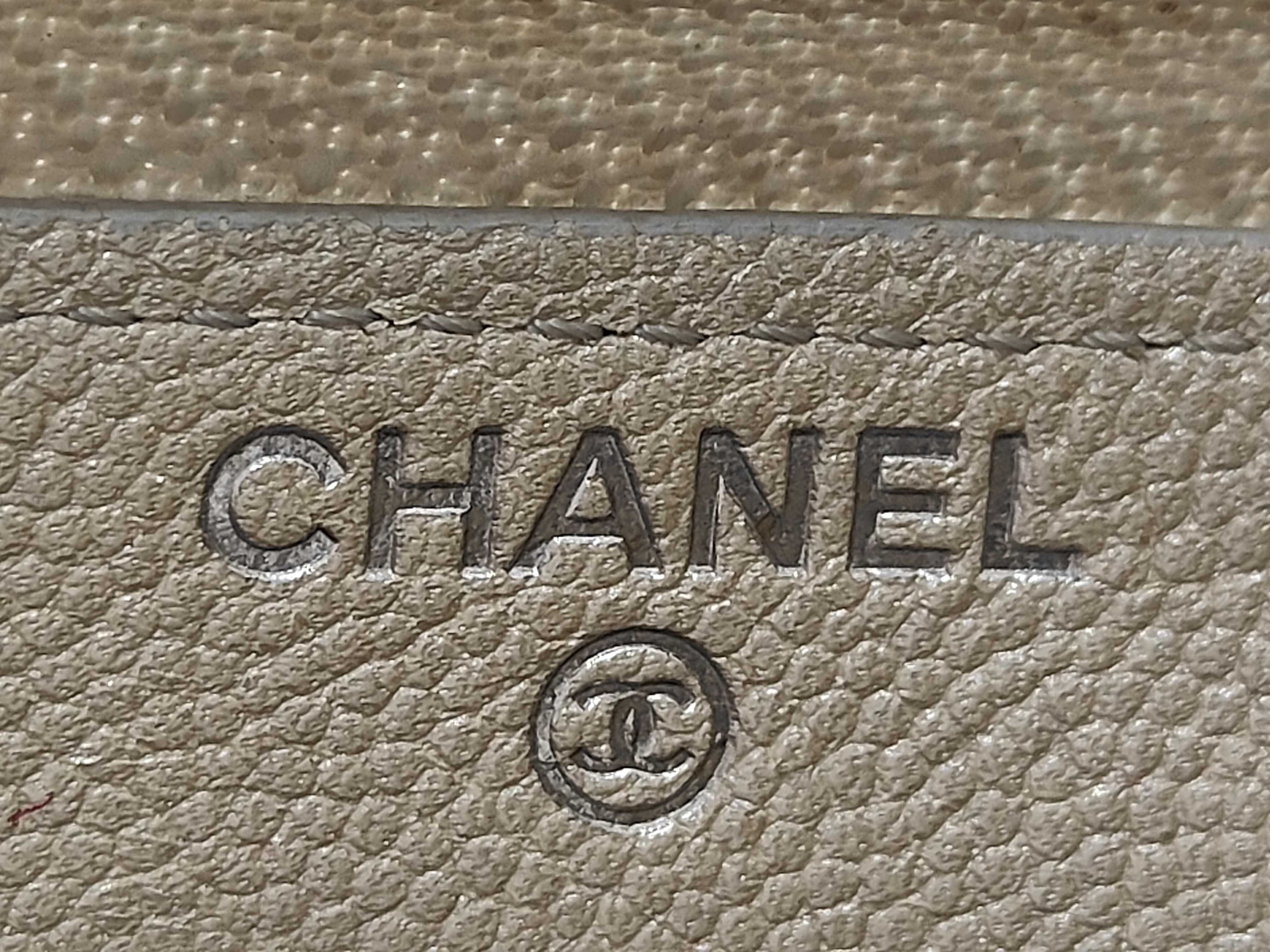 Round Zip Long Wallet Light Beige Serial Number 16 — view 5