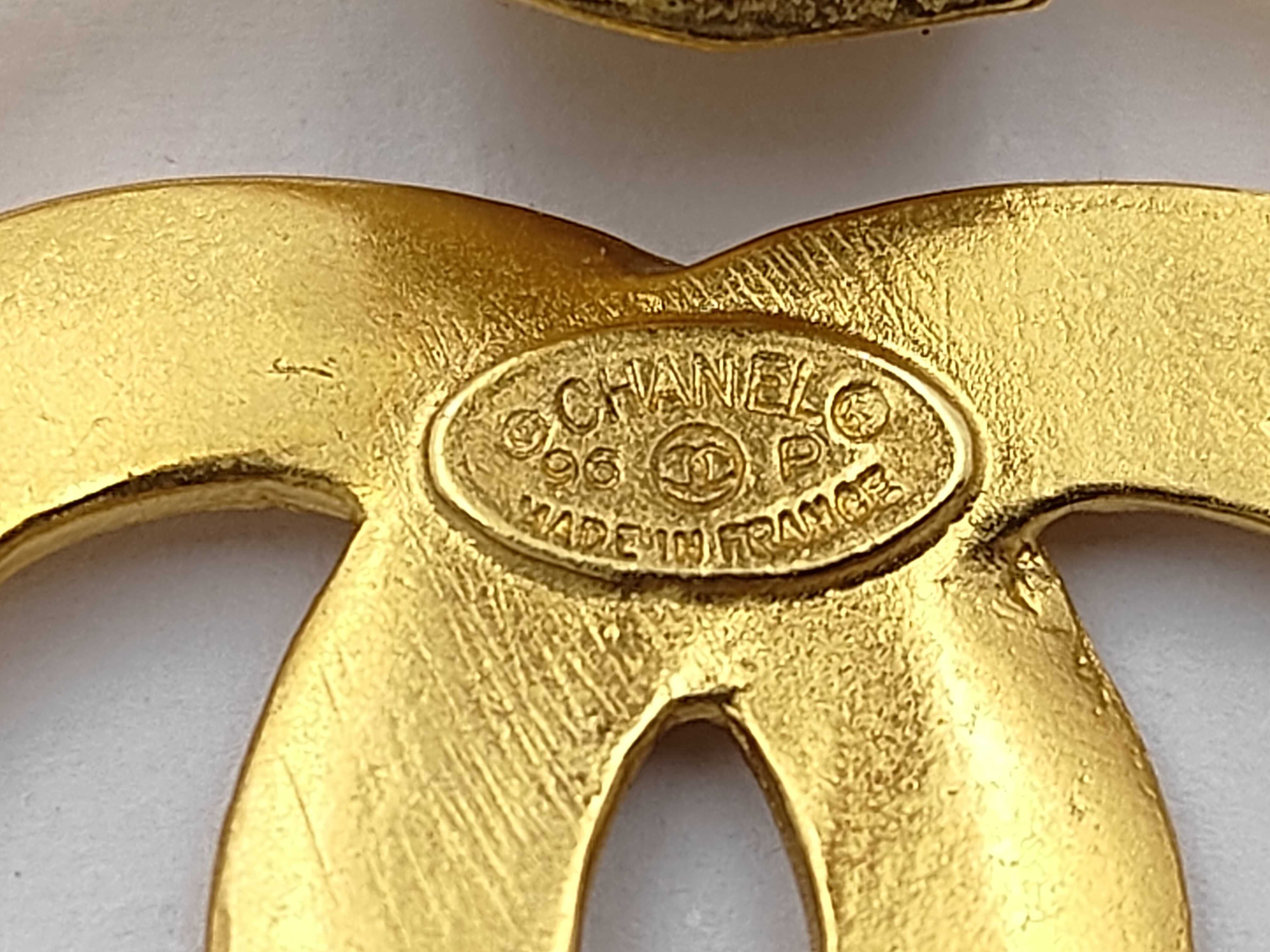 Coco Mark Circle Swing Earrings, GP Gold, 96 Stamped Earrings — view 5