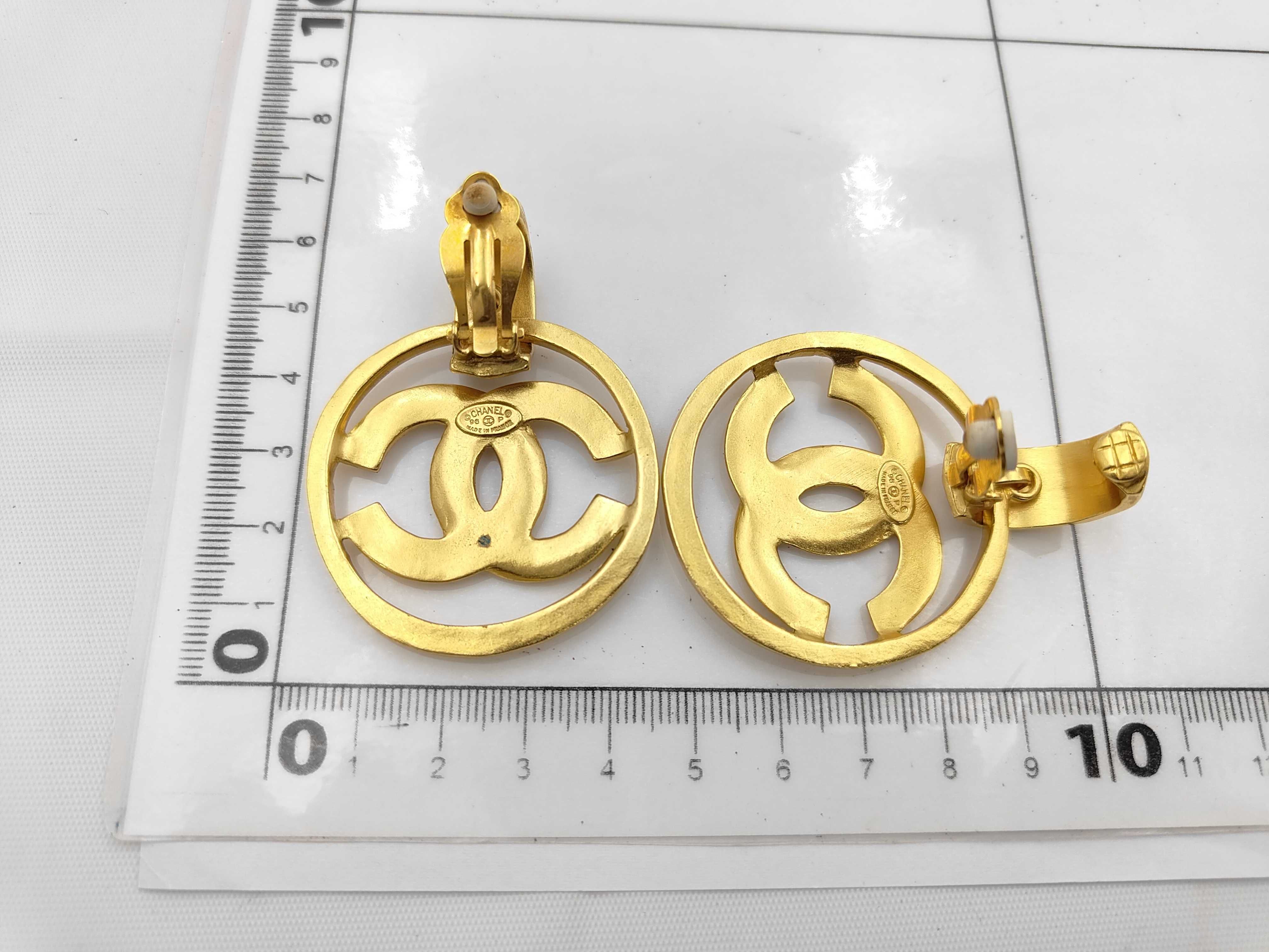 Coco Mark Circle Swing Earrings, GP Gold, 96 Stamped Earrings — view 6