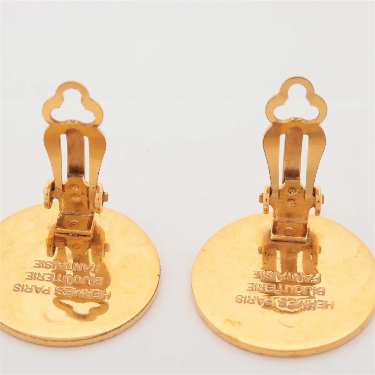 Sellier Earrings (Pair) GP Gold. Shows signs of wear, — view 4