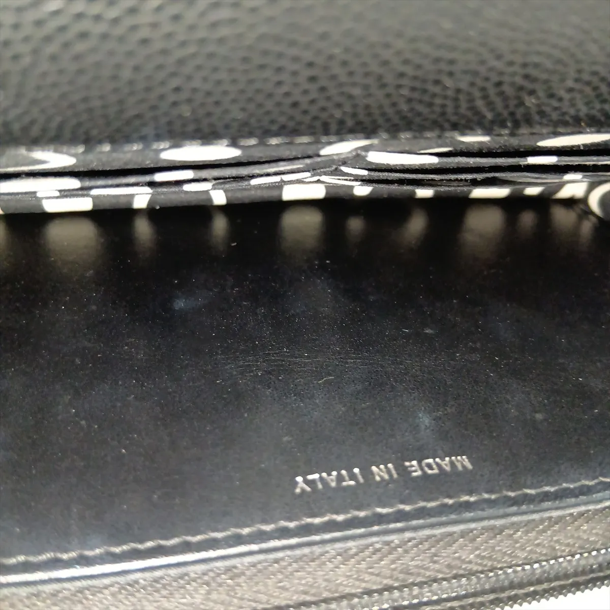 Matelassé Caviar Skin Chain Wallet, Black, Silver Hardware, G2H1H9P5, Random Plate — view 12