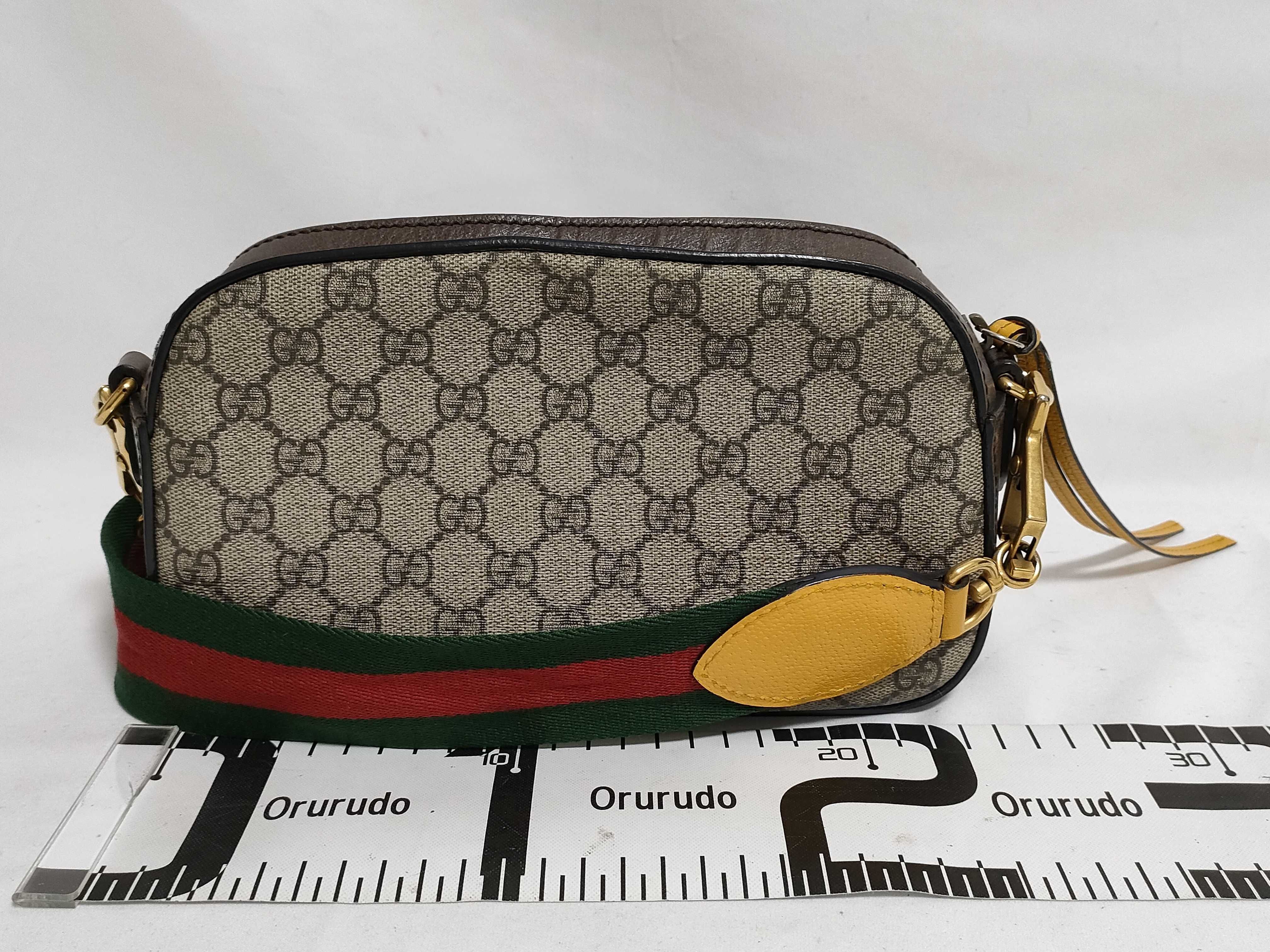 GG Supreme Tiger Head PVC x Leather Shoulder Bag, Beige x Brown, 476466 (Shoulder Bag) — view 2
