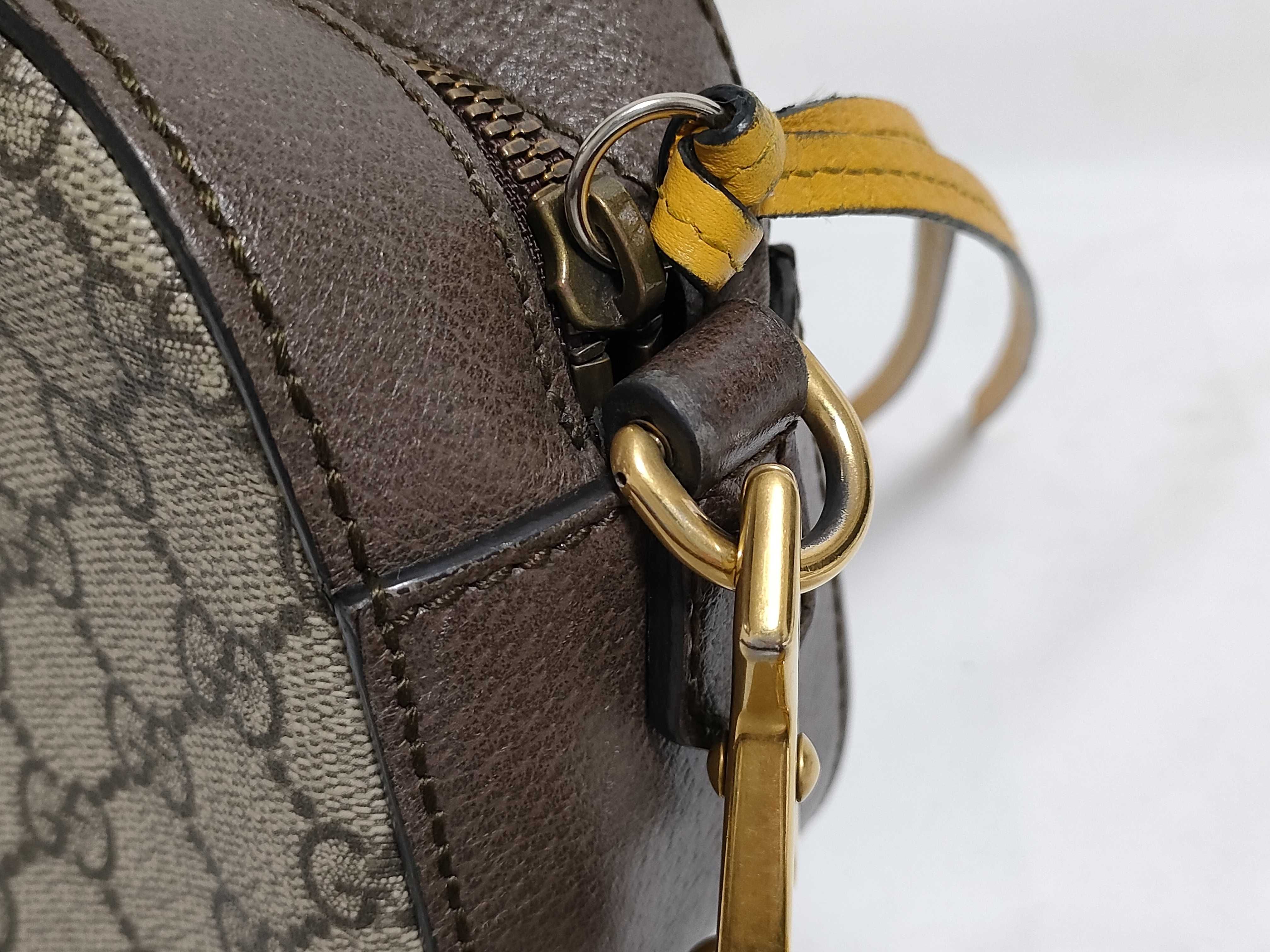 GG Supreme Tiger Head PVC x Leather Shoulder Bag, Beige x Brown, 476466 (Shoulder Bag) — view 7