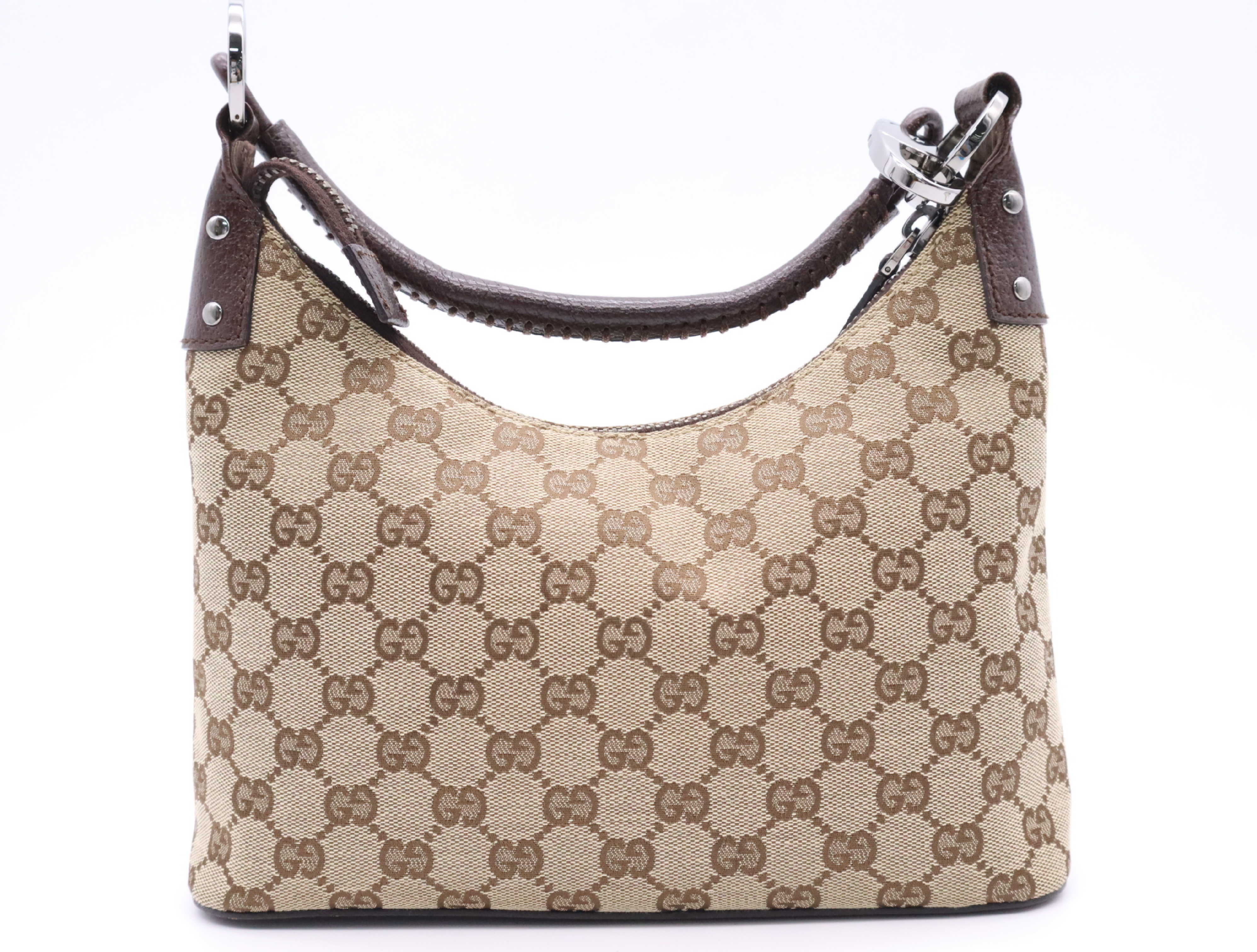 115002 GG Canvas One-Shoulder Bag, Beige/Brown, with Dust Bag. — view 2