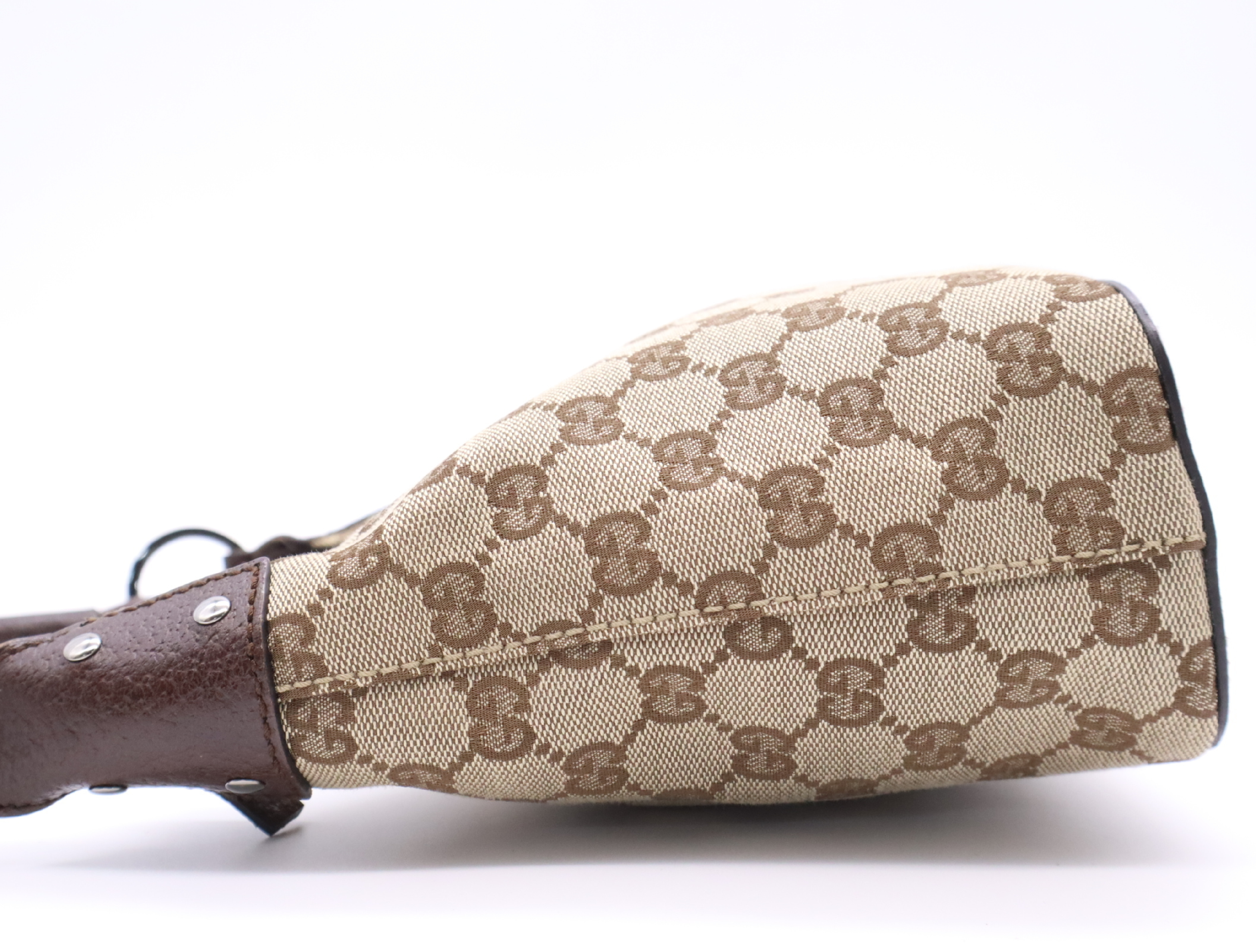 115002 GG Canvas One-Shoulder Bag, Beige/Brown, with Dust Bag. — view 3