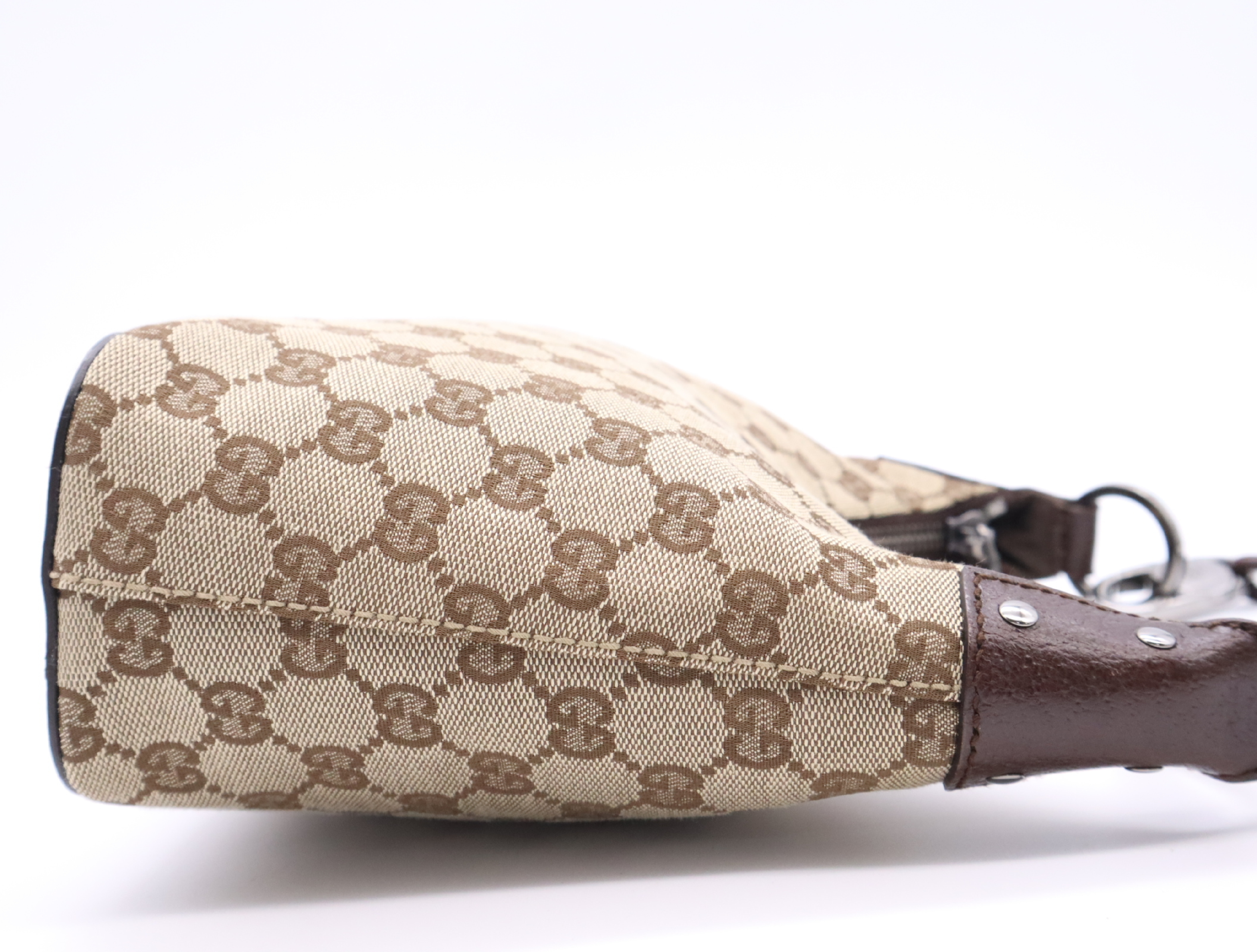 115002 GG Canvas One-Shoulder Bag, Beige/Brown, with Dust Bag. — view 5