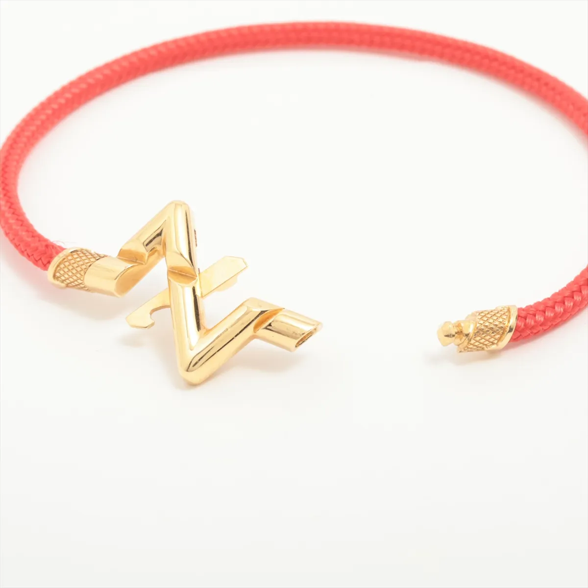 Play Bracelet LV Vault Upside Down PM Bracelet 750(YG) Total 4.2g 15 F15637 F24286 Cord fuzzing Kink — view 5