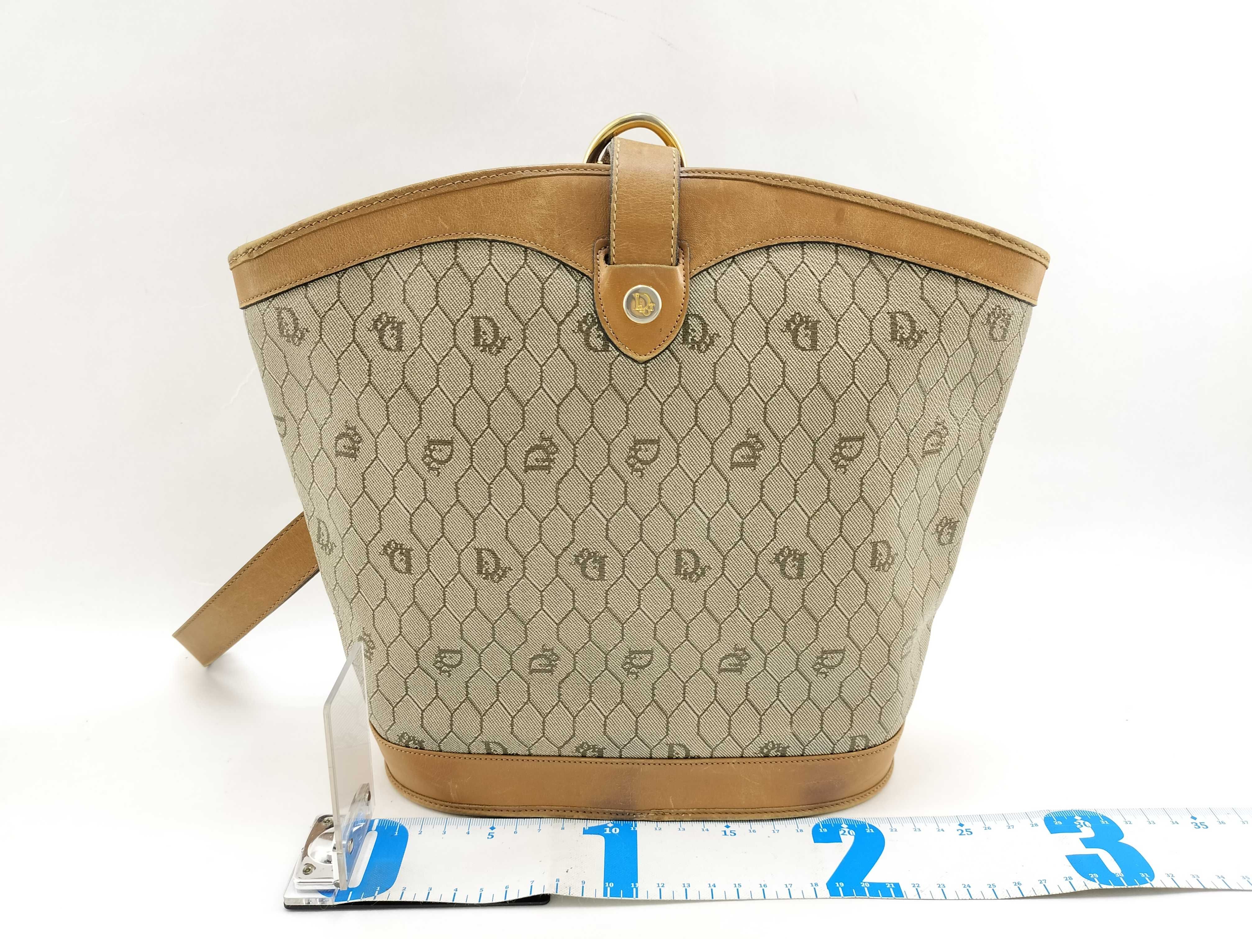 Basket One-Hand Honeycomb PVC x Leather Beige x Brown Shoulder Bag — view 2