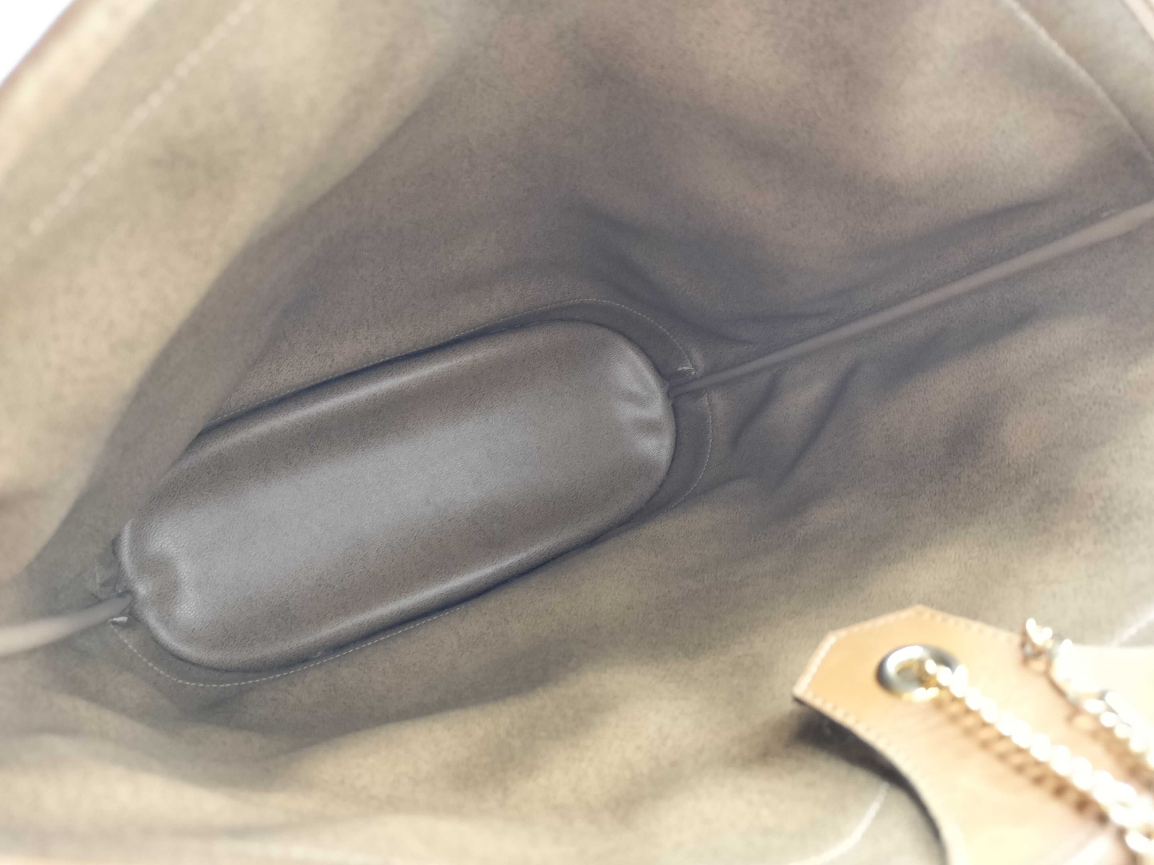 Basket One-Hand Honeycomb PVC x Leather Beige x Brown Shoulder Bag — view 12