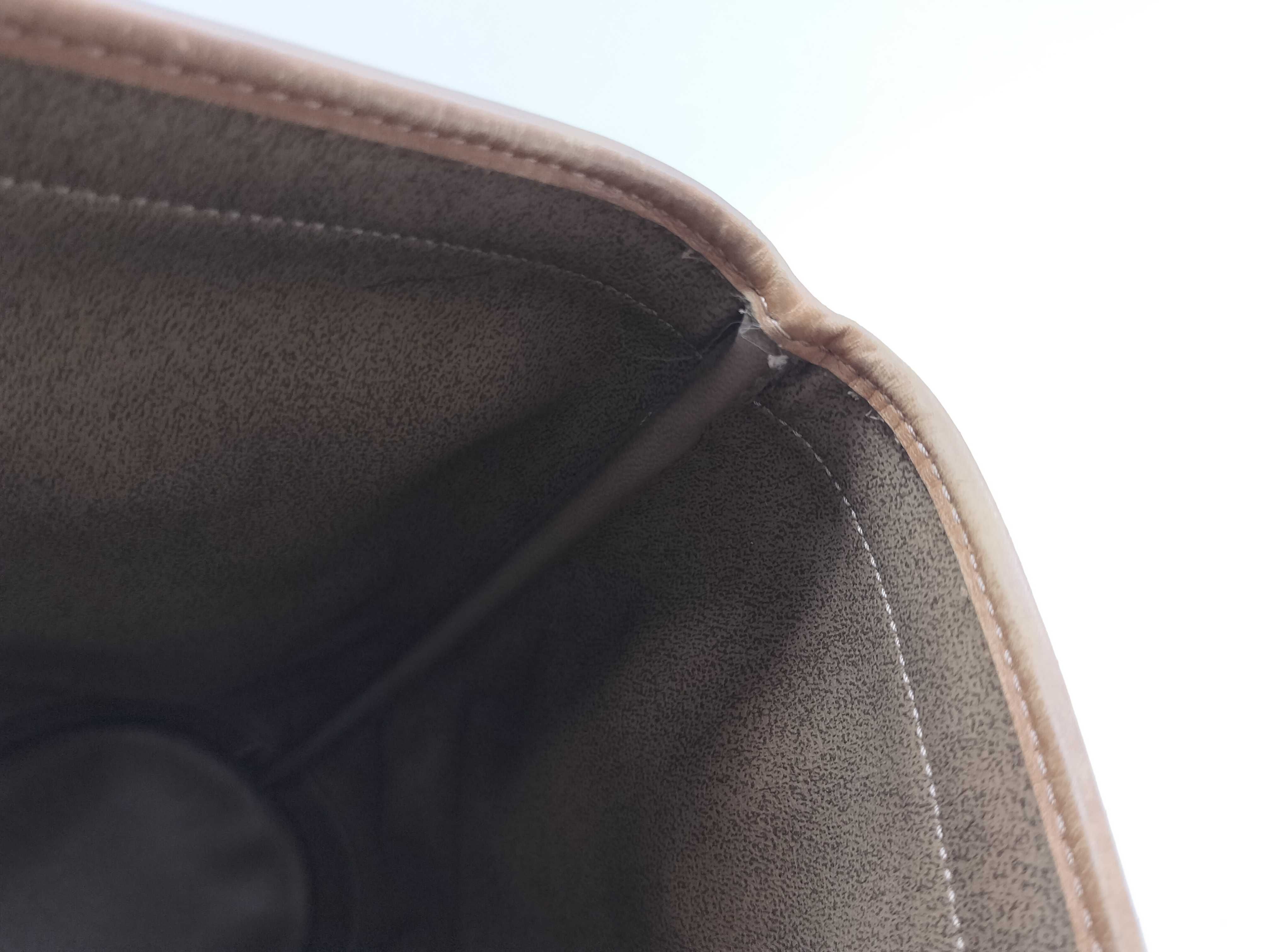 Basket One-Hand Honeycomb PVC x Leather Beige x Brown Shoulder Bag — view 13