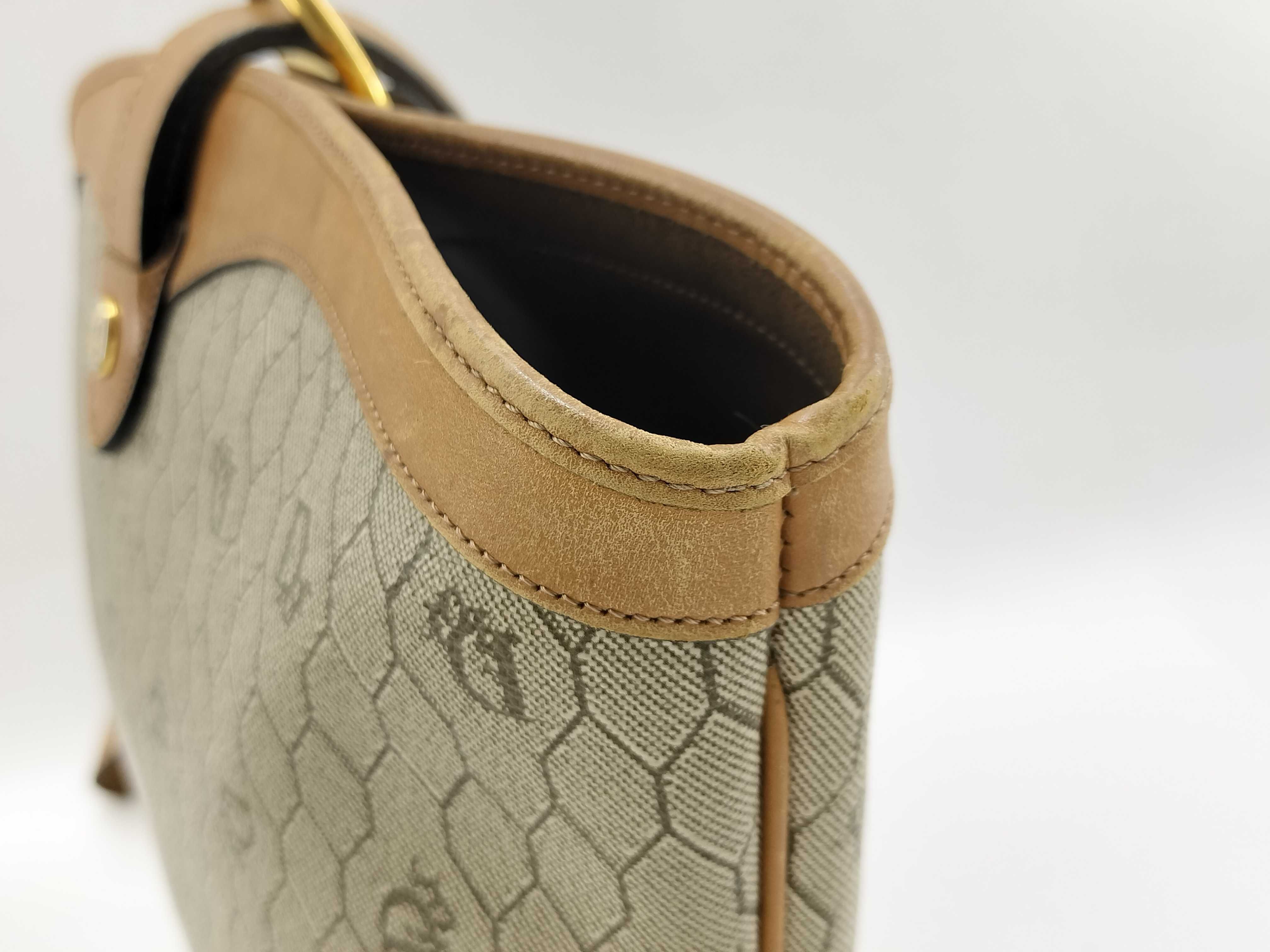 Basket One-Hand Honeycomb PVC x Leather Beige x Brown Shoulder Bag — view 3