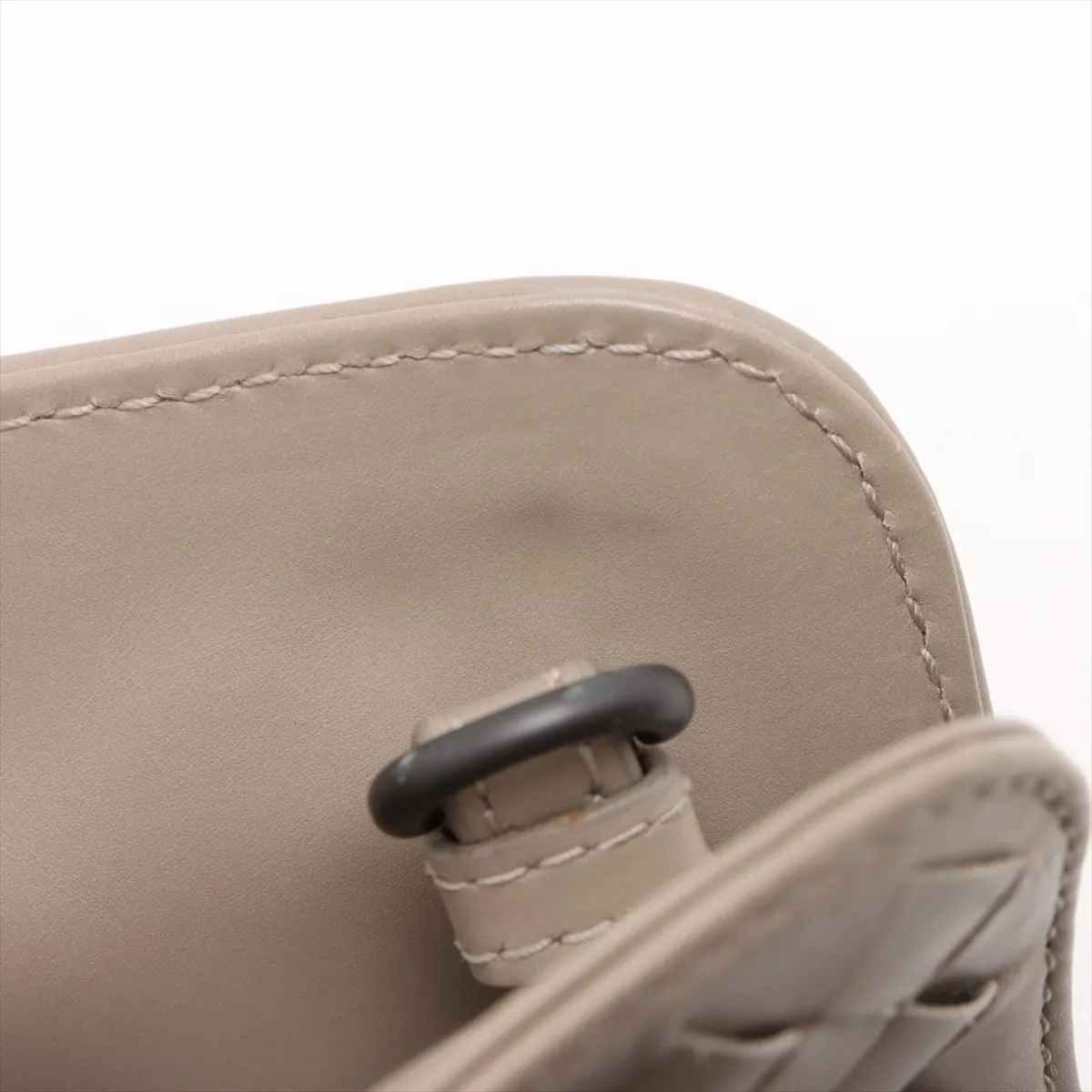 Intrecciato Leather Business Bag Gray — view 13