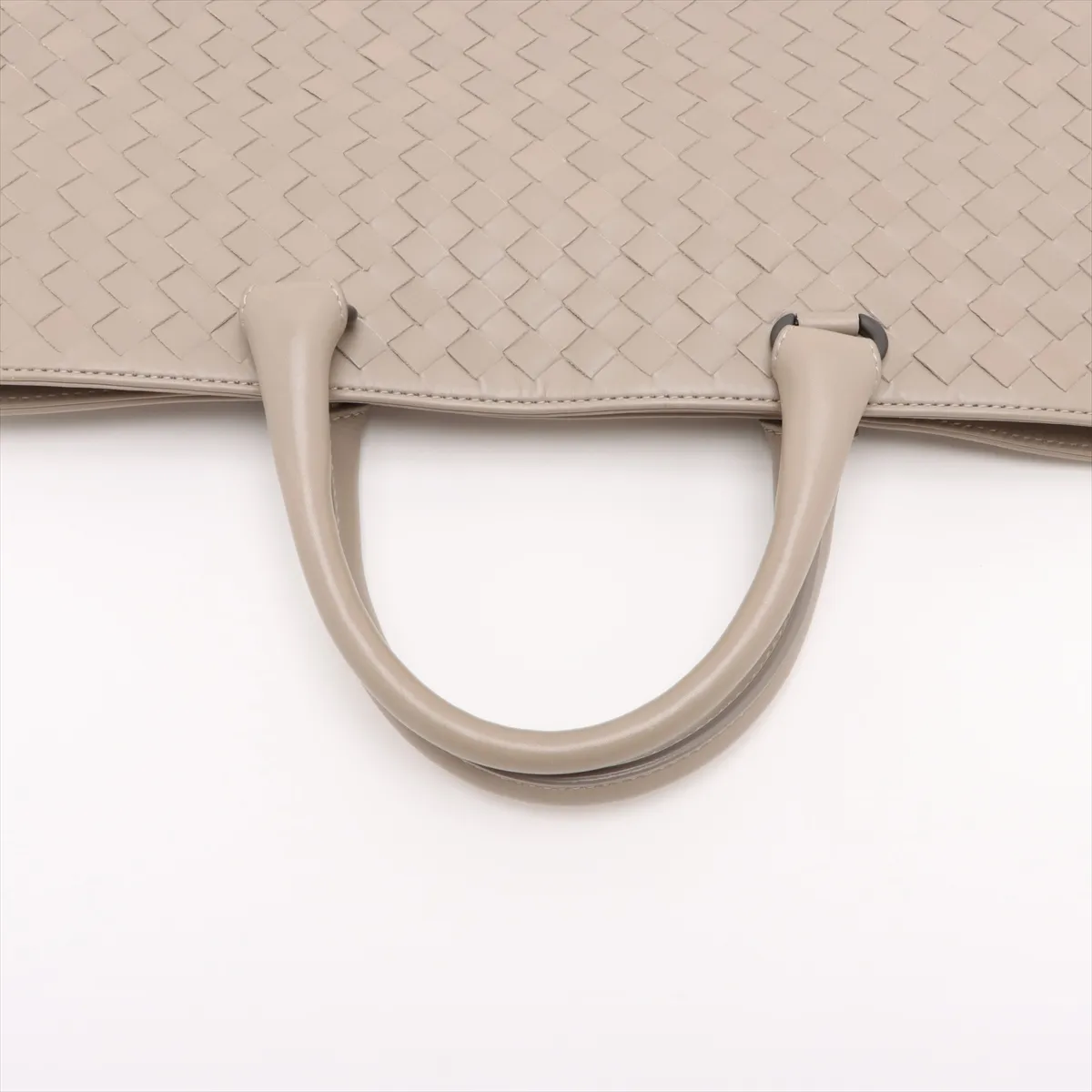 Intrecciato Leather Business Bag Gray — view 5