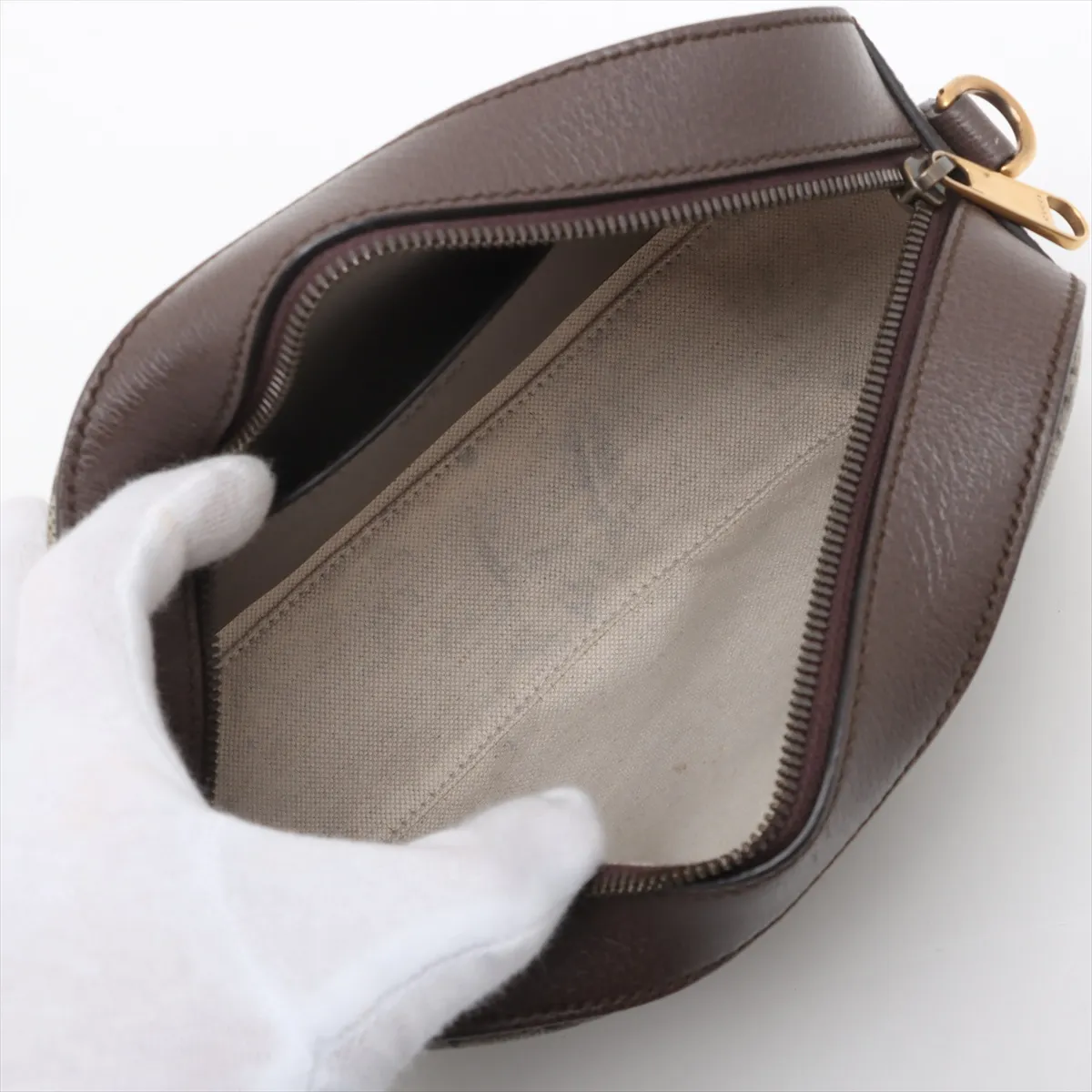 GG Supreme PVC x Leather Shoulder Bag Beige 752591 — view 6
