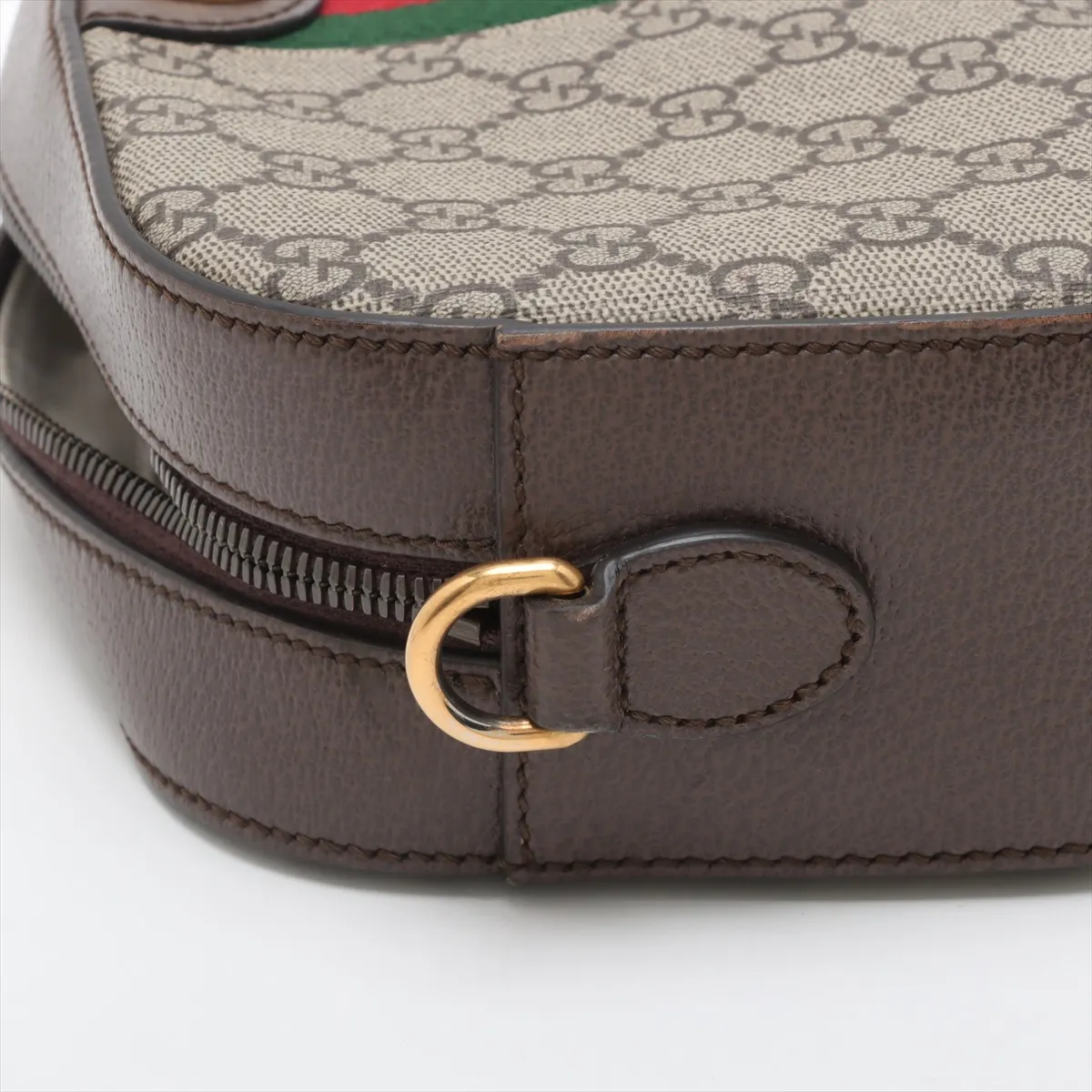 GG Supreme PVC x Leather Shoulder Bag Beige 752591 — view 10