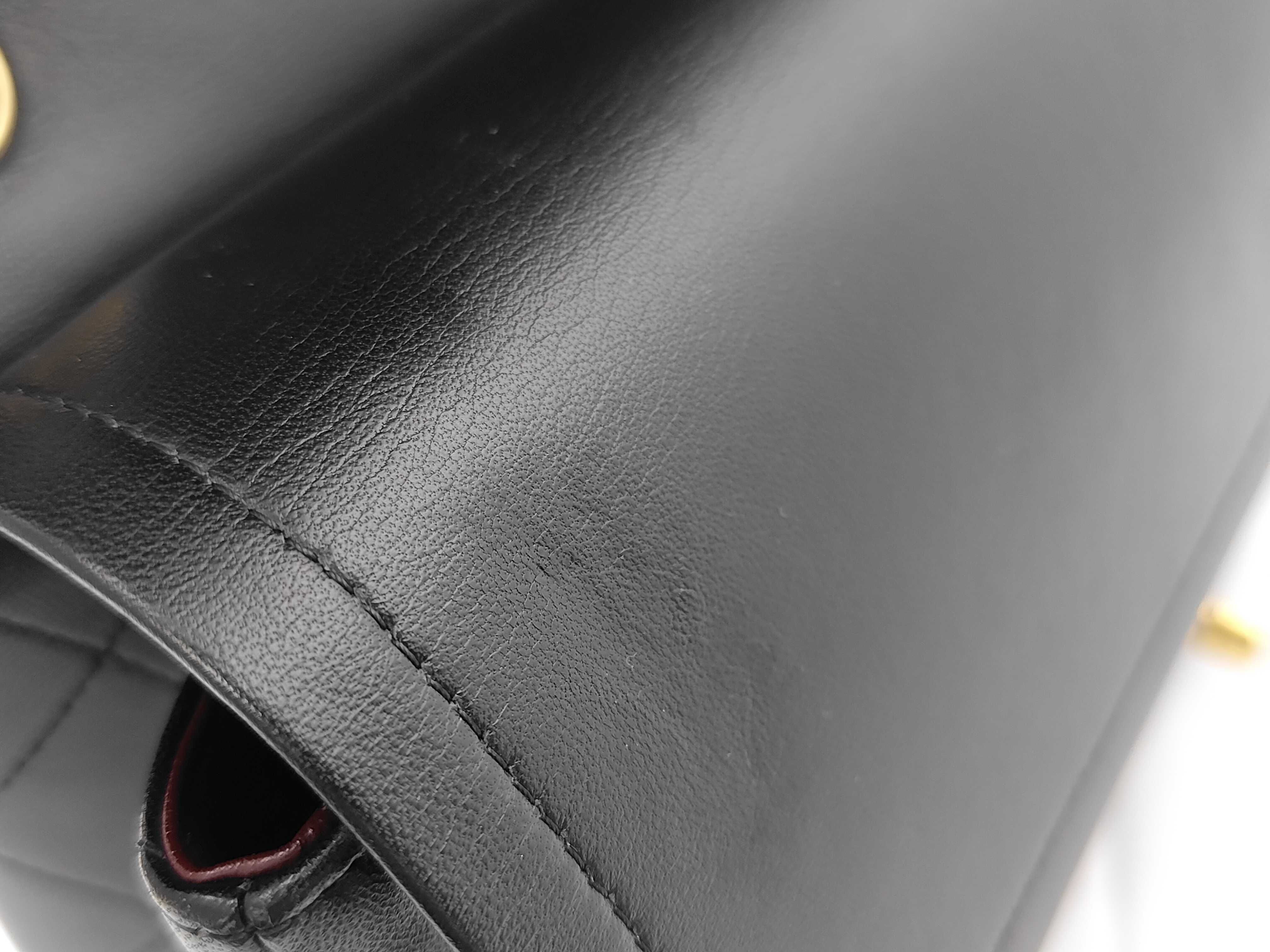 Matelassé 30 Chain Shoulder Bag, Double Flap, Lambskin, Black — view 14