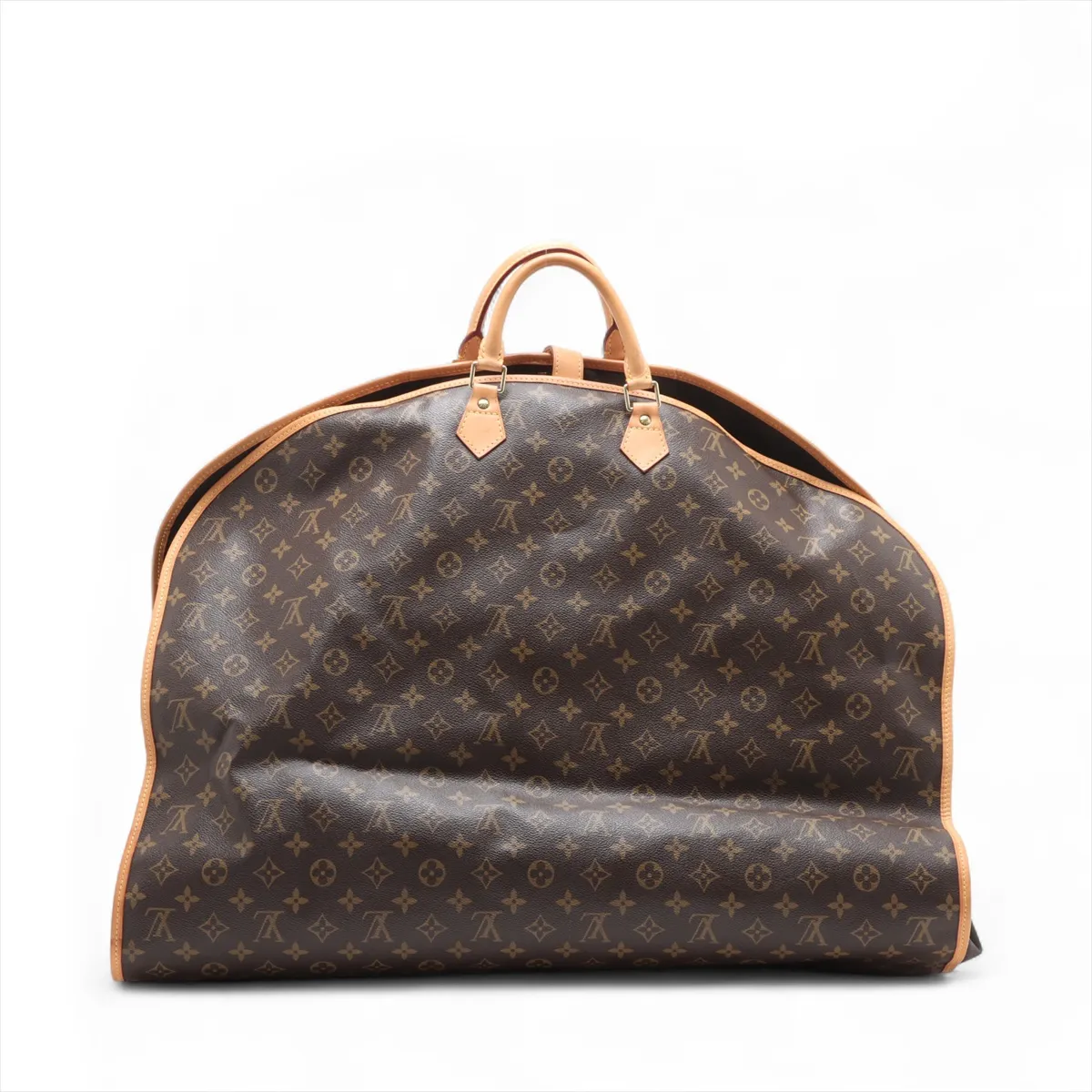 Monogram Us Porte Habits Garment Case M23400 SP0013 Brown with initials and 2 hangers. — view 2