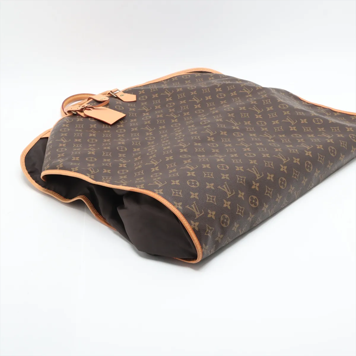 Monogram Us Porte Habits Garment Case M23400 SP0013 Brown with initials and 2 hangers. — view 4