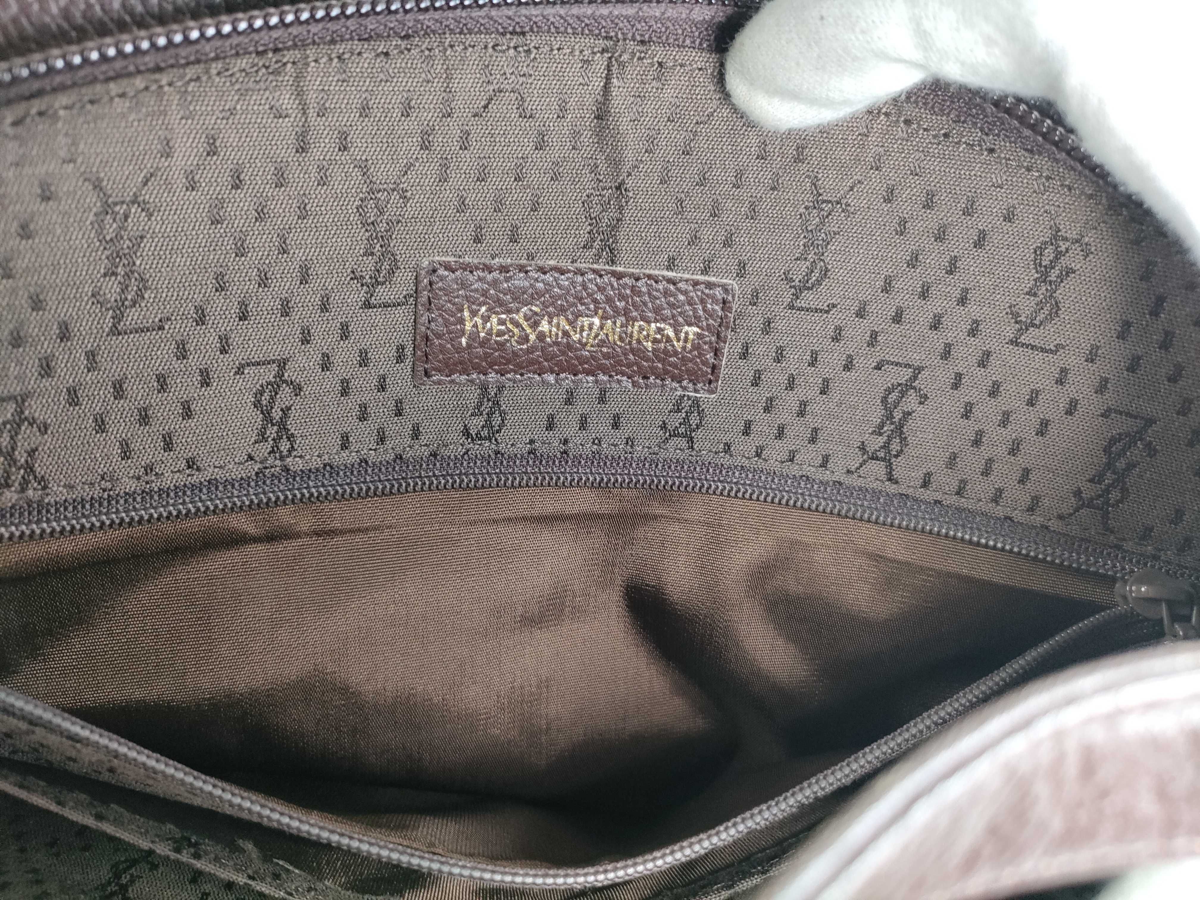 (YSL) handbag, brown, vintage style. — view 13