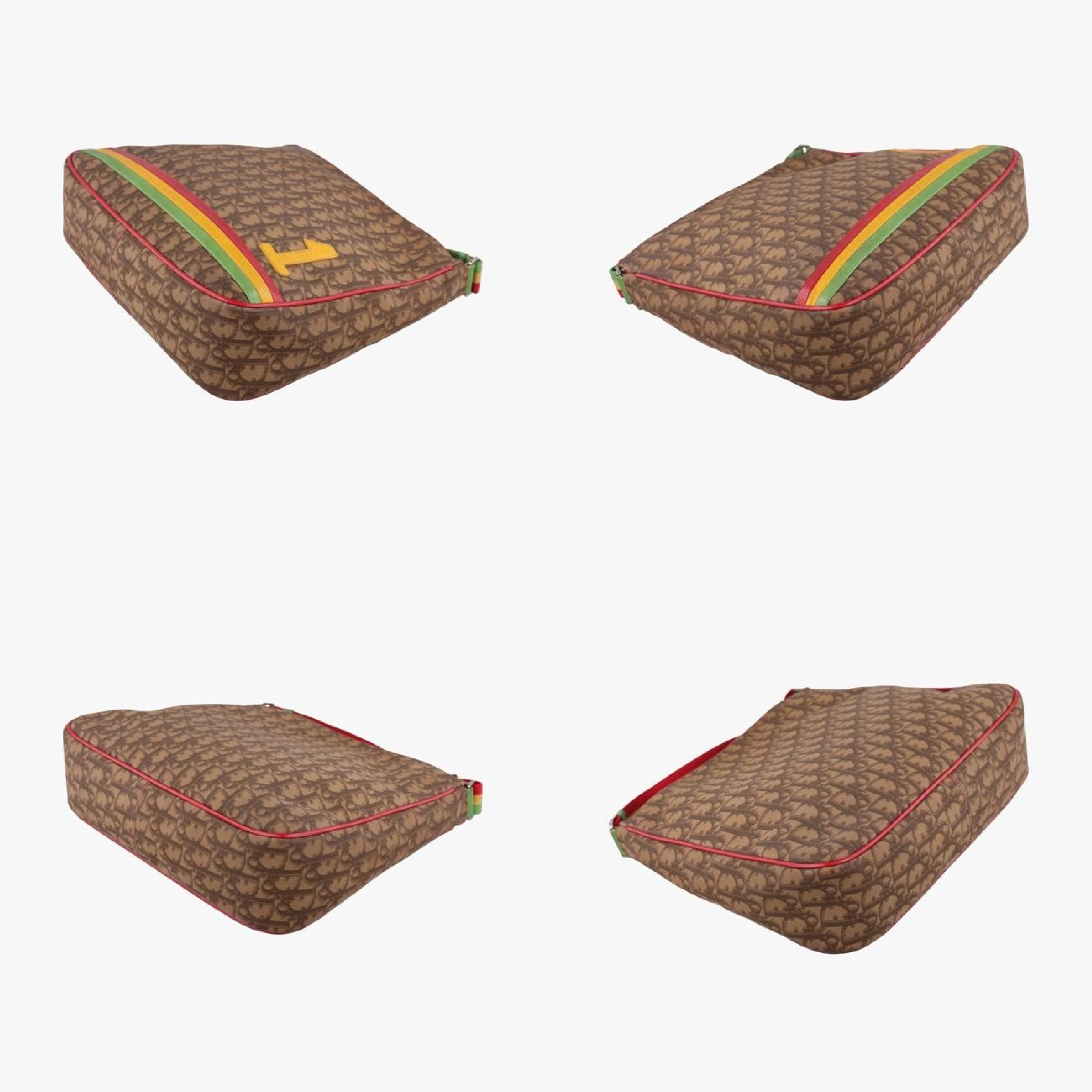 Rasta Trotter Messenger Bag, Beige x Multicolor PVC Coated Canvas, BO A 0074 Shoulder Bag — view 4
