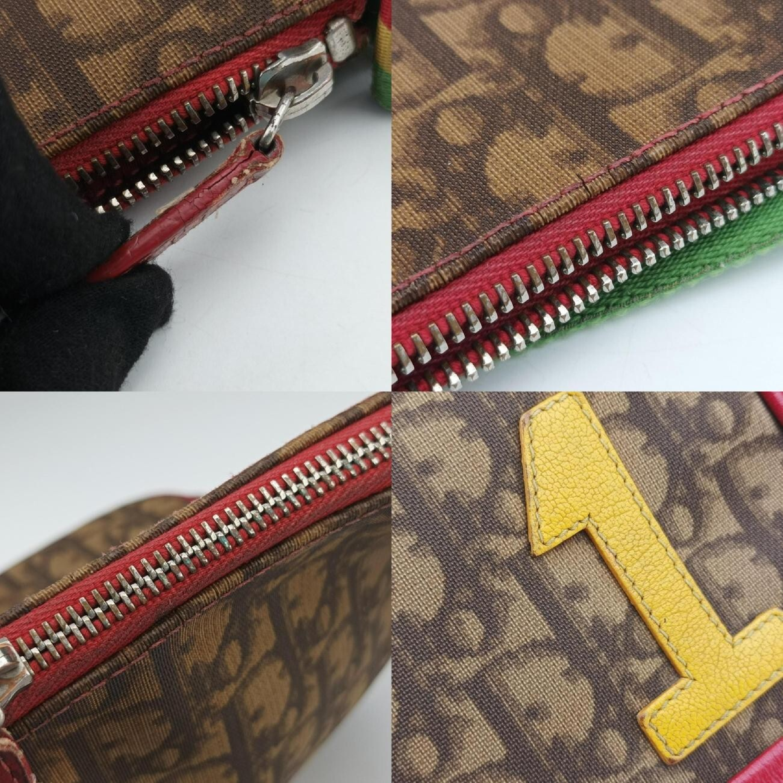 Rasta Trotter Messenger Bag, Beige x Multicolor PVC Coated Canvas, BO A 0074 Shoulder Bag — view 10