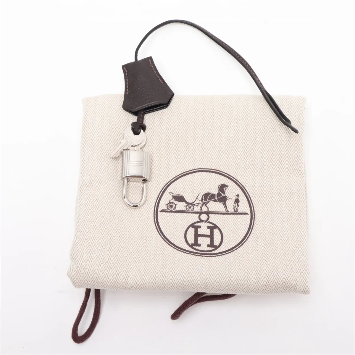 [Individually packaged] Hermes Birkin 35 Letournée Taurillon Clemence Chocolate Silver Hardware G: 2003 Padlock unlocking malfunction — view 11