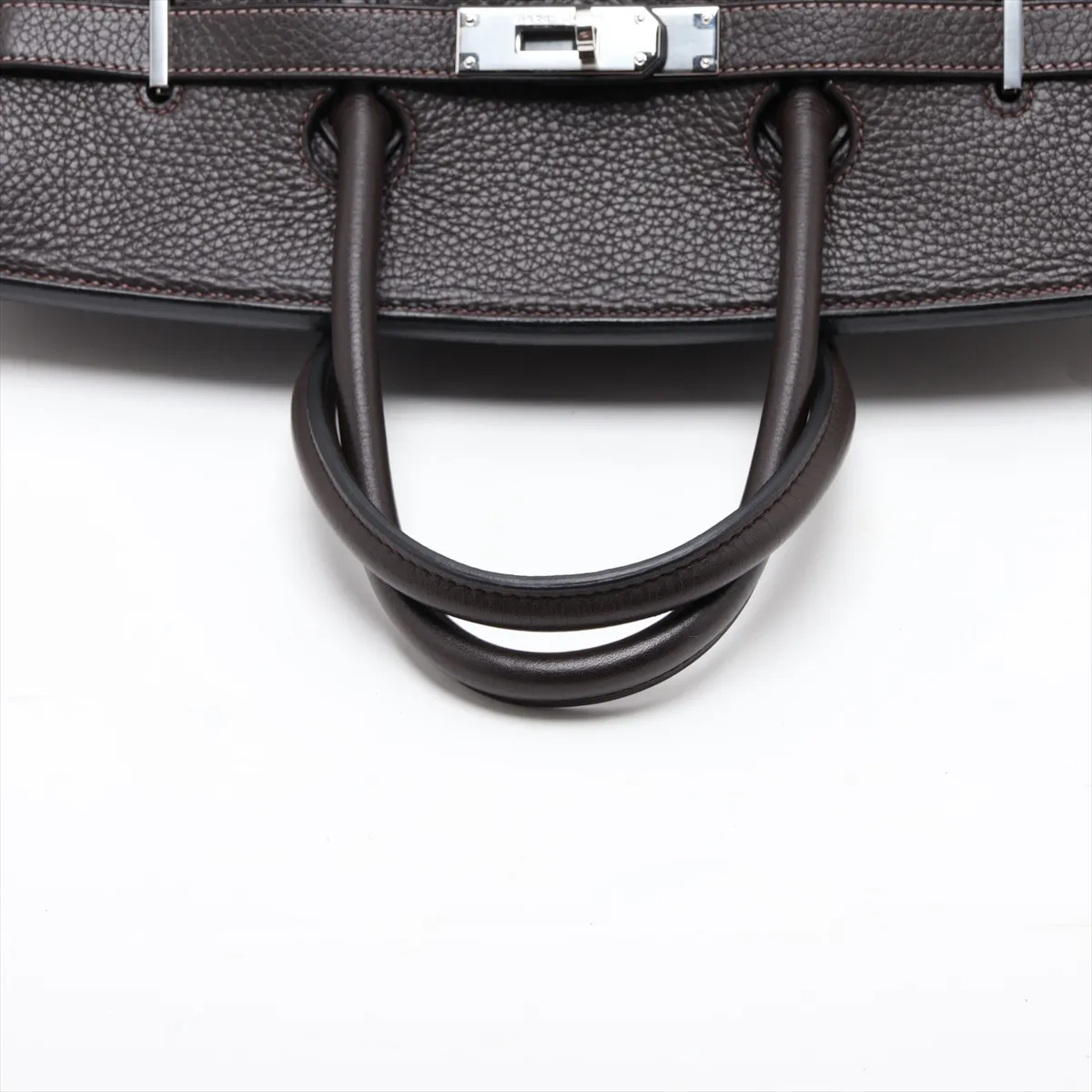 [Individually packaged] Hermes Birkin 35 Letournée Taurillon Clemence Chocolate Silver Hardware G: 2003 Padlock unlocking malfunction — view 5