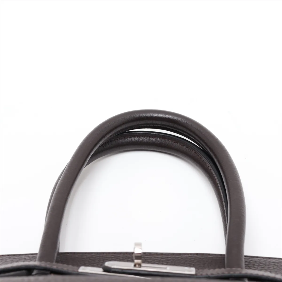 [Individually packaged] Hermes Birkin 35 Letournée Taurillon Clemence Chocolate Silver Hardware G: 2003 Padlock unlocking malfunction — view 6