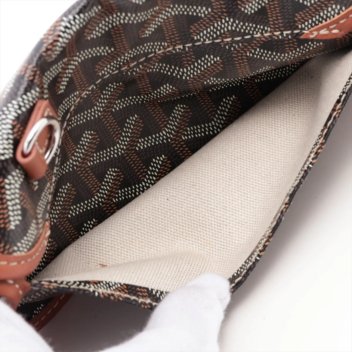 Saint Louis PM PVC x Leather Pouch, Brown (Pouch only) — view 5